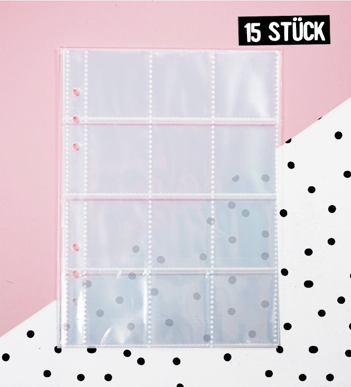 12 - Fächer - Hüllen für unser Sammelalbum für Tüddel - A5 *15 Stück* - Paul & Clara