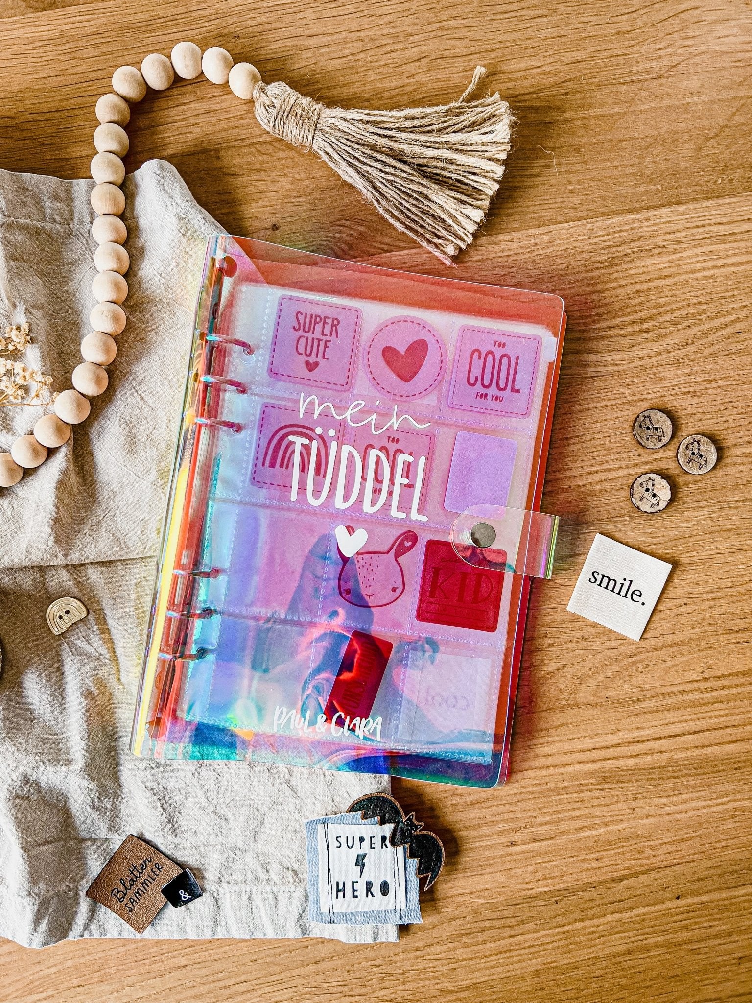 12 - Fächer - Hüllen für unser Sammelalbum für Tüddel - A5 *15 Stück* - Paul & Clara