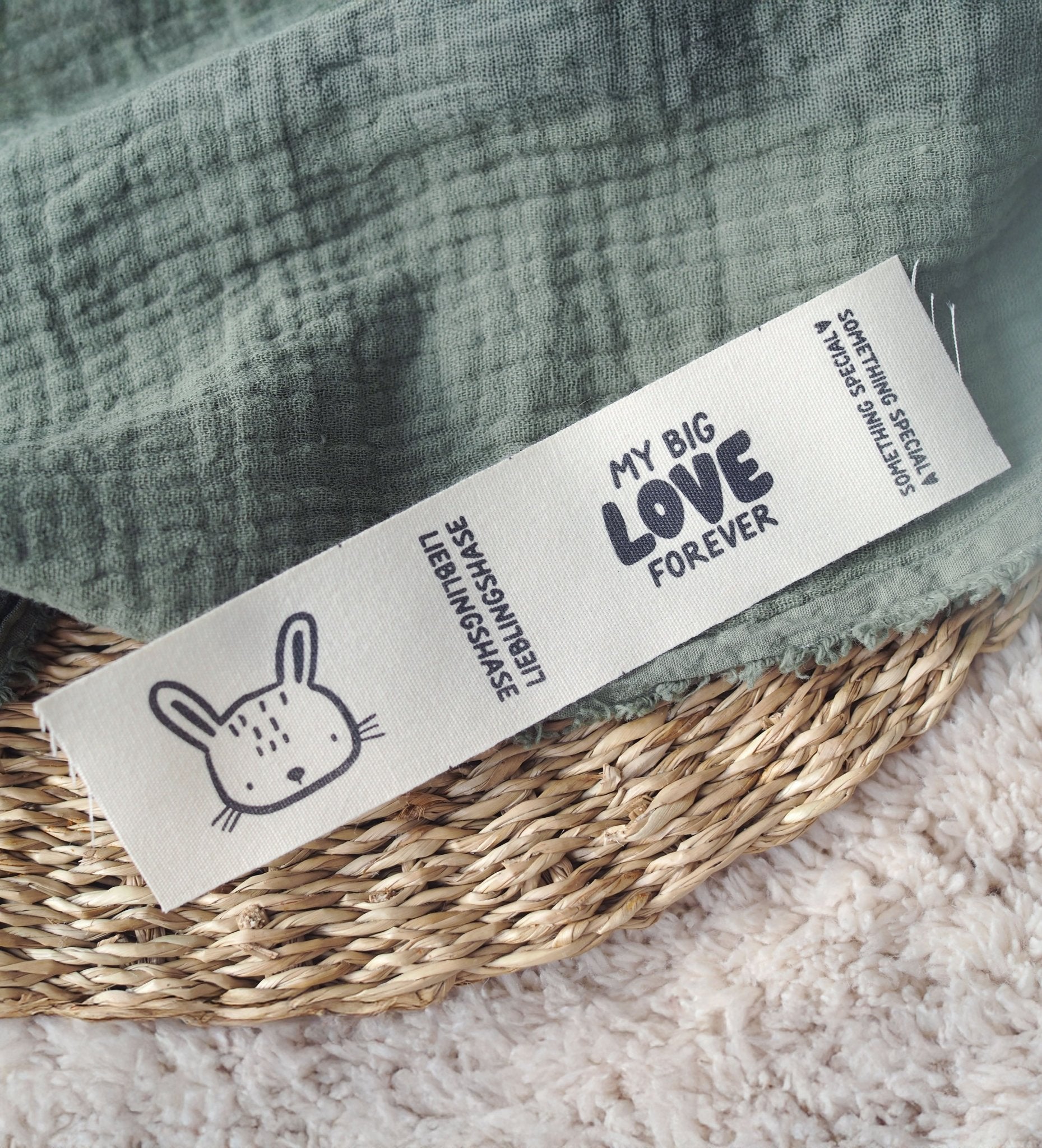 4in1 Baumwolllabel *Boho Hase* - Paul & Clara