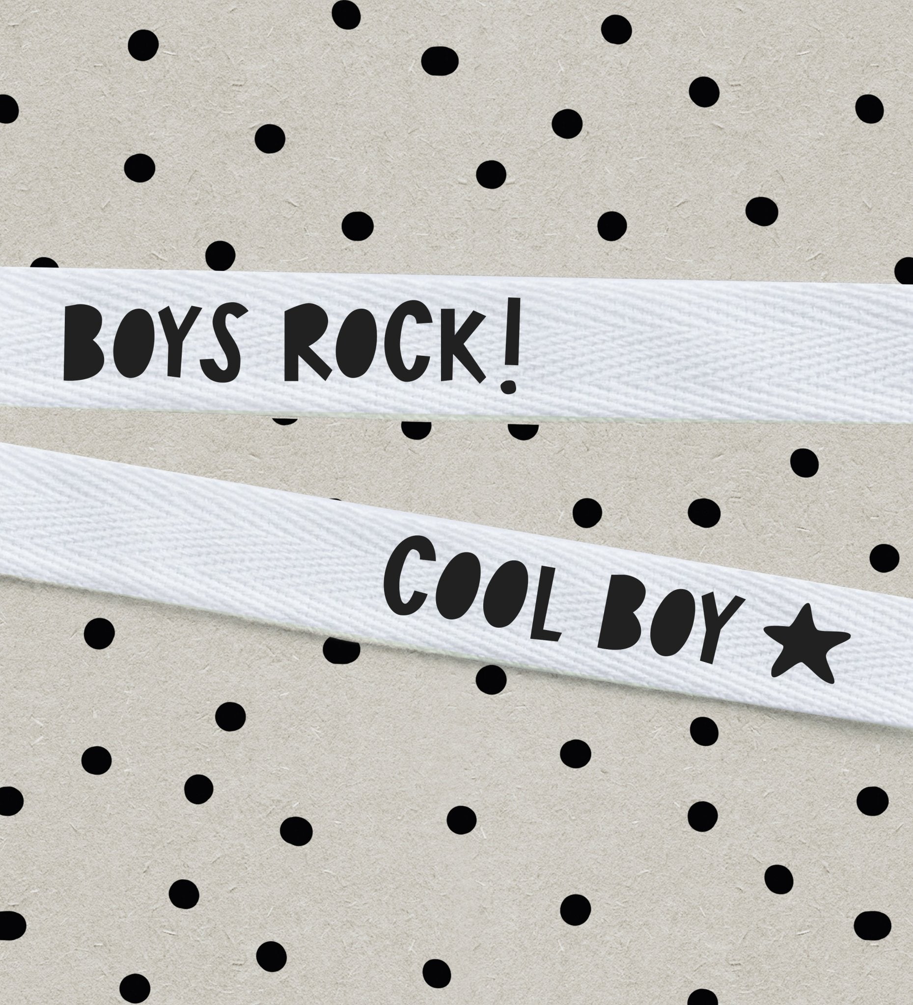 Baumwoll - Band - cool boy ★ *Weiß* - Paul & Clara