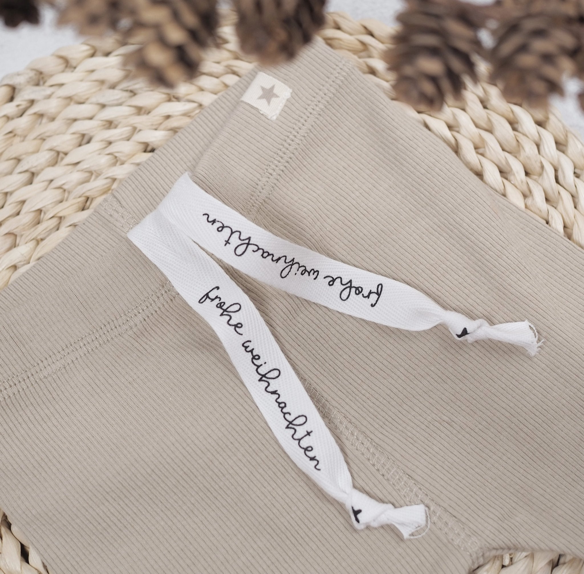 Baumwoll - Band - frohe weihnachten *weiß* - Paul & Clara