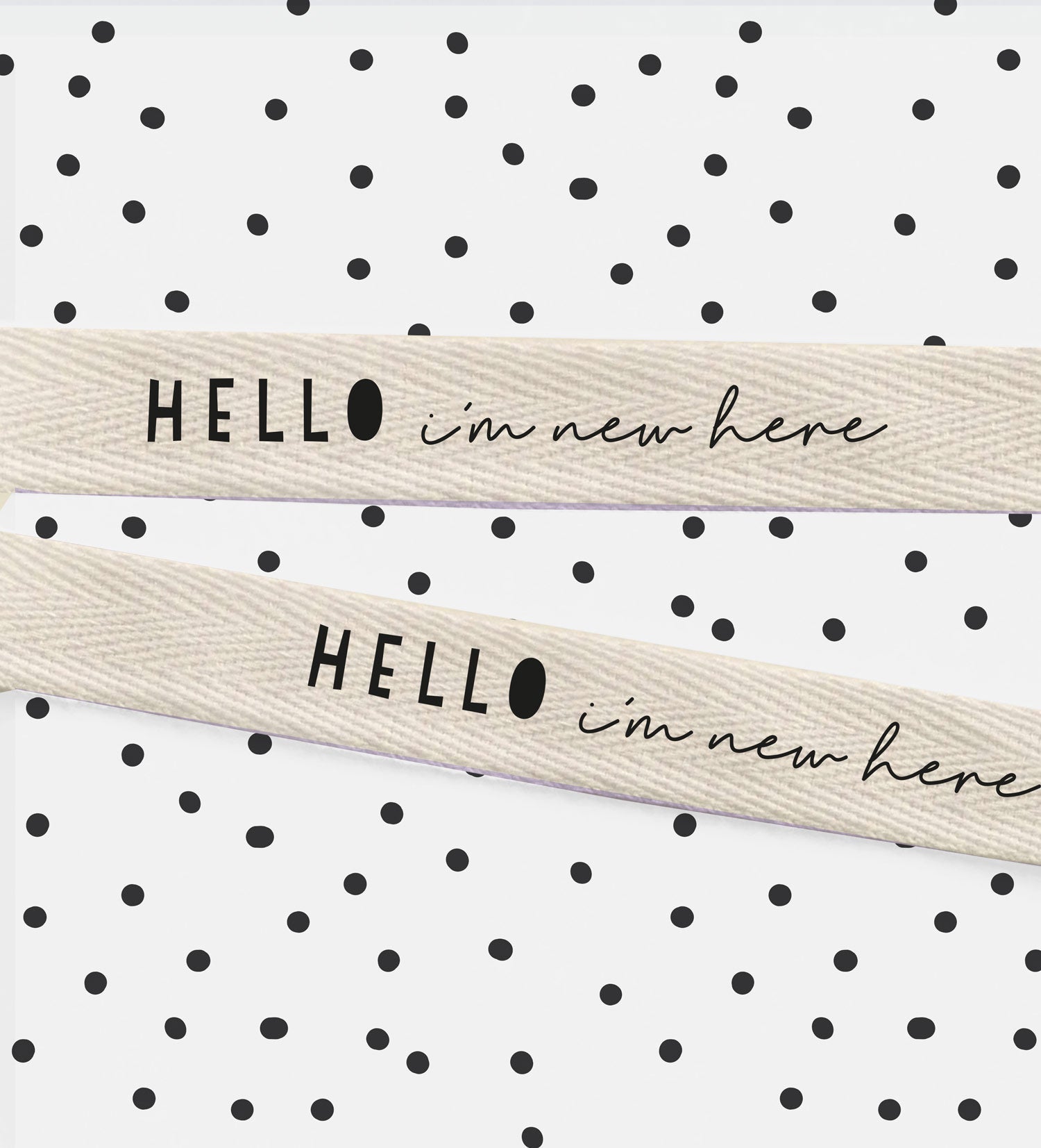 Baumwoll - Band - hello i´m new here *ecru* - Paul & Clara