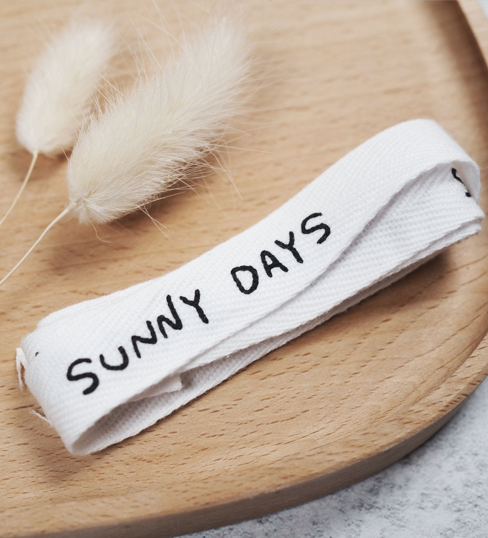 Baumwoll - Band - Sunny days *Weiß* - Paul & Clara