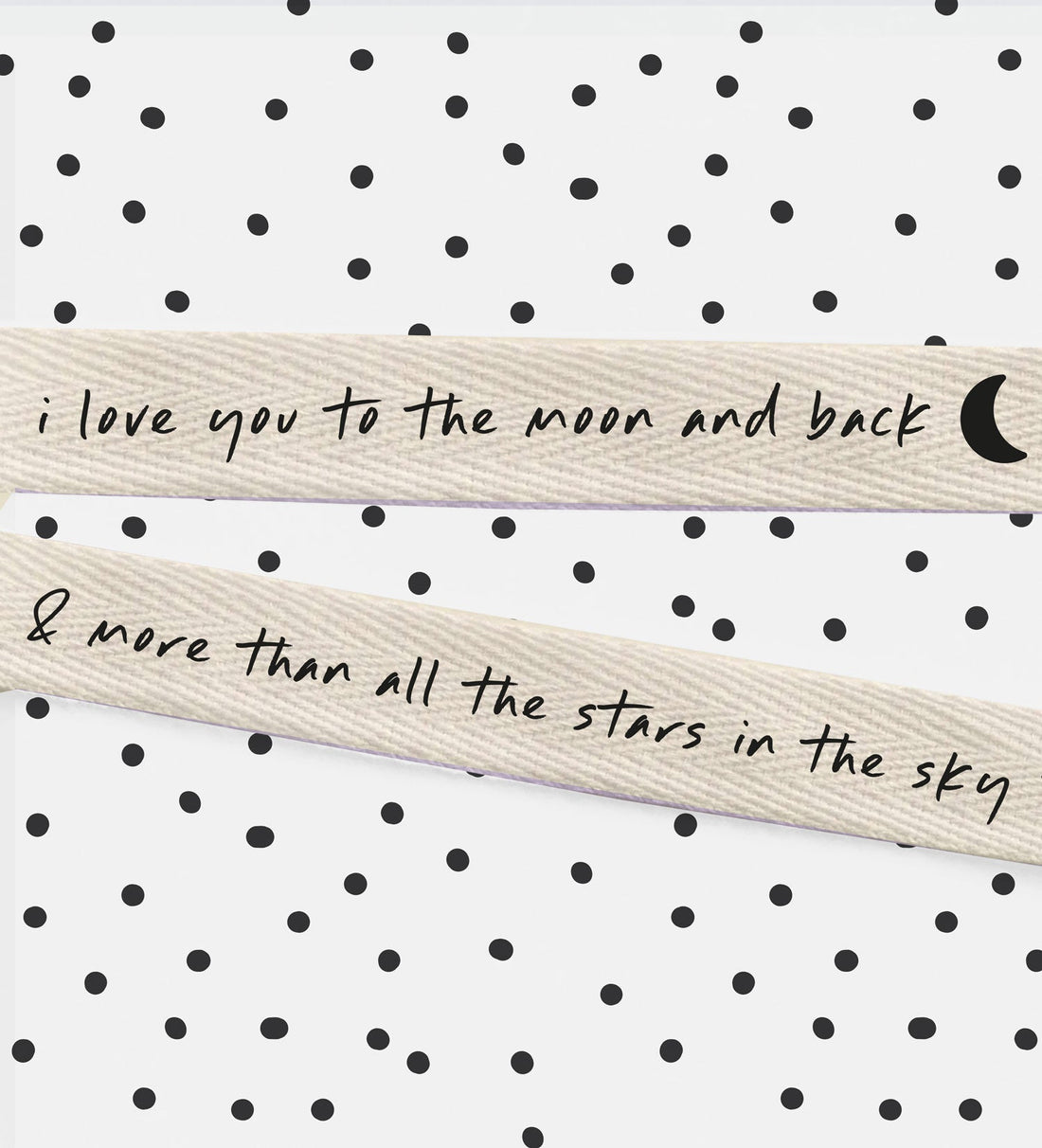 Baumwoll - Band - to the moon and back *ECRU* - Paul & Clara