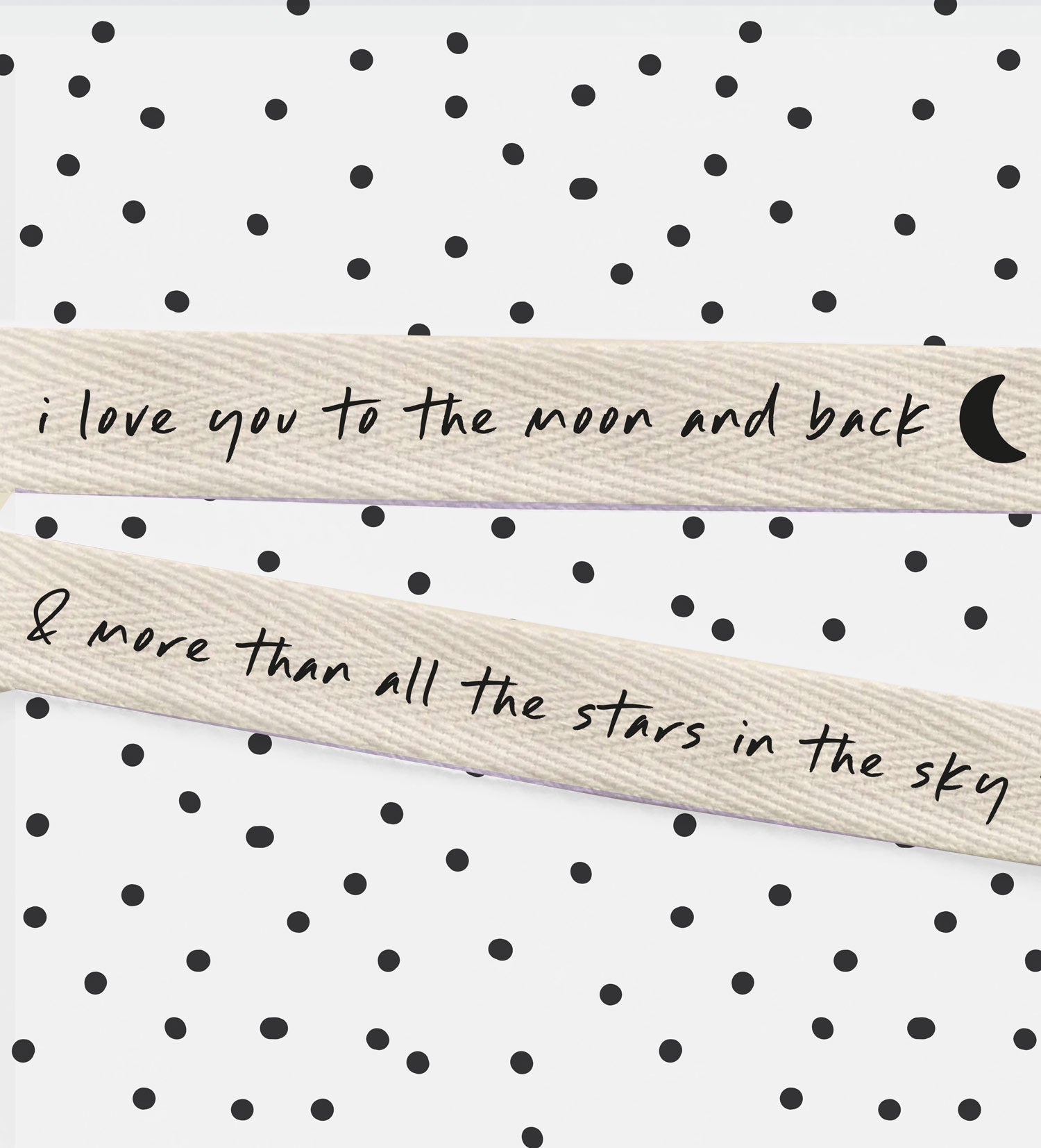 Baumwoll - Band - to the moon and back *ECRU* - Paul & Clara