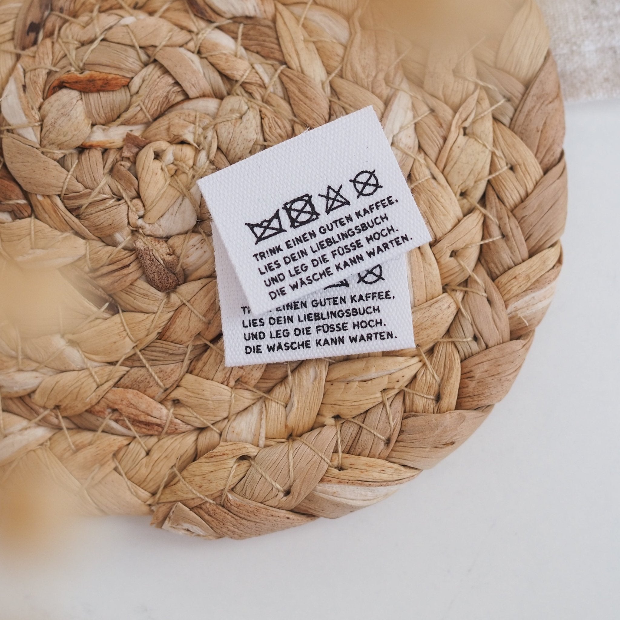 Baumwoll - Klapplabel *die wäsche kann warten* - Paul & Clara