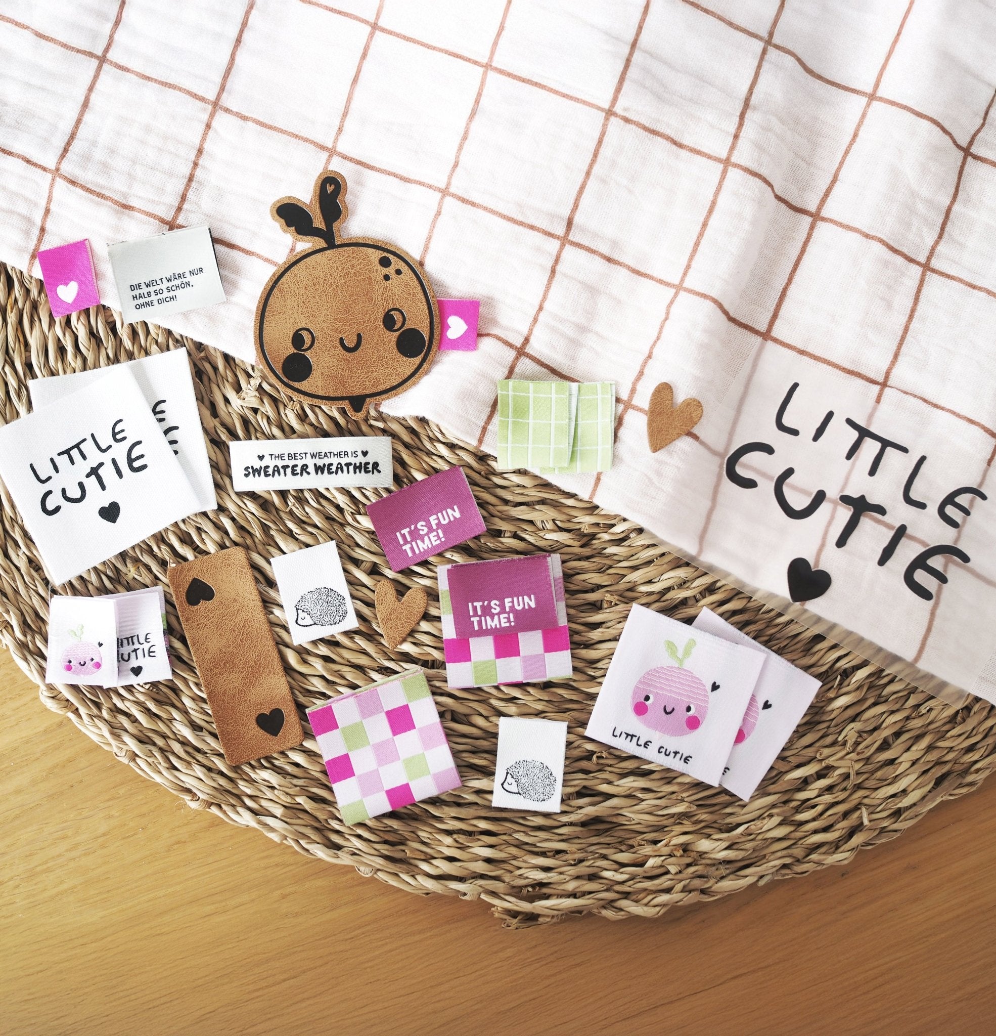 Baumwoll - Klapplabel * igel * - Paul & Clara