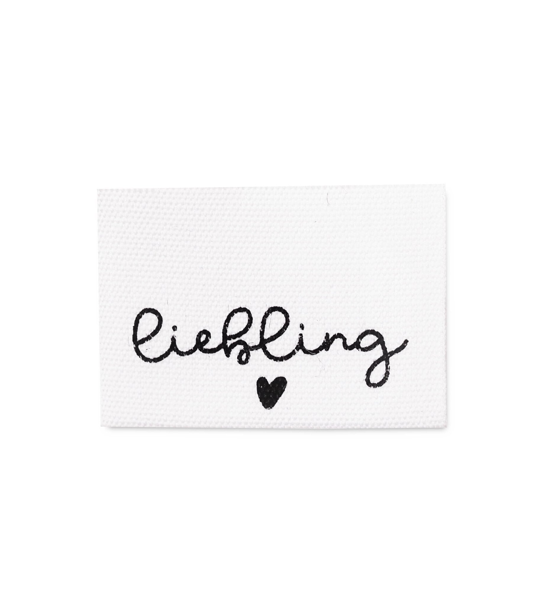 Baumwoll - Klapplabel *liebling* - Paul & Clara