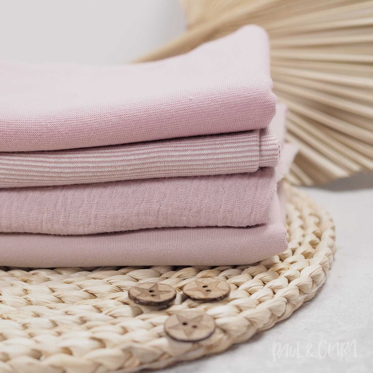 Baumwoll Musselin - Altrosa - Paul & Clara