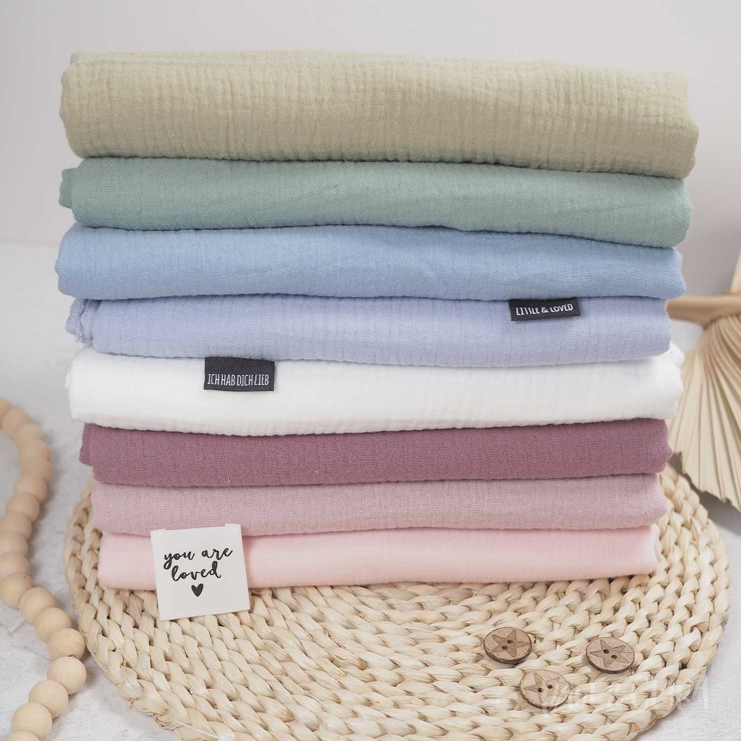 Baumwoll Musselin - Lavendel - Paul & Clara