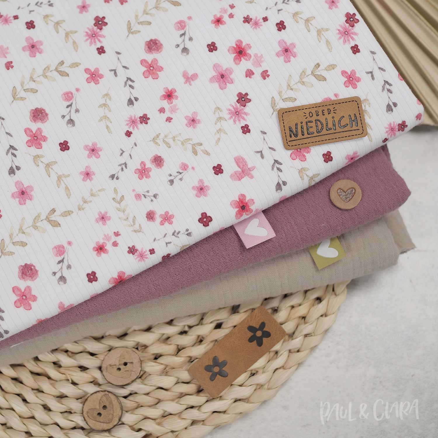 Baumwoll Musselin - Salbei - Paul & Clara