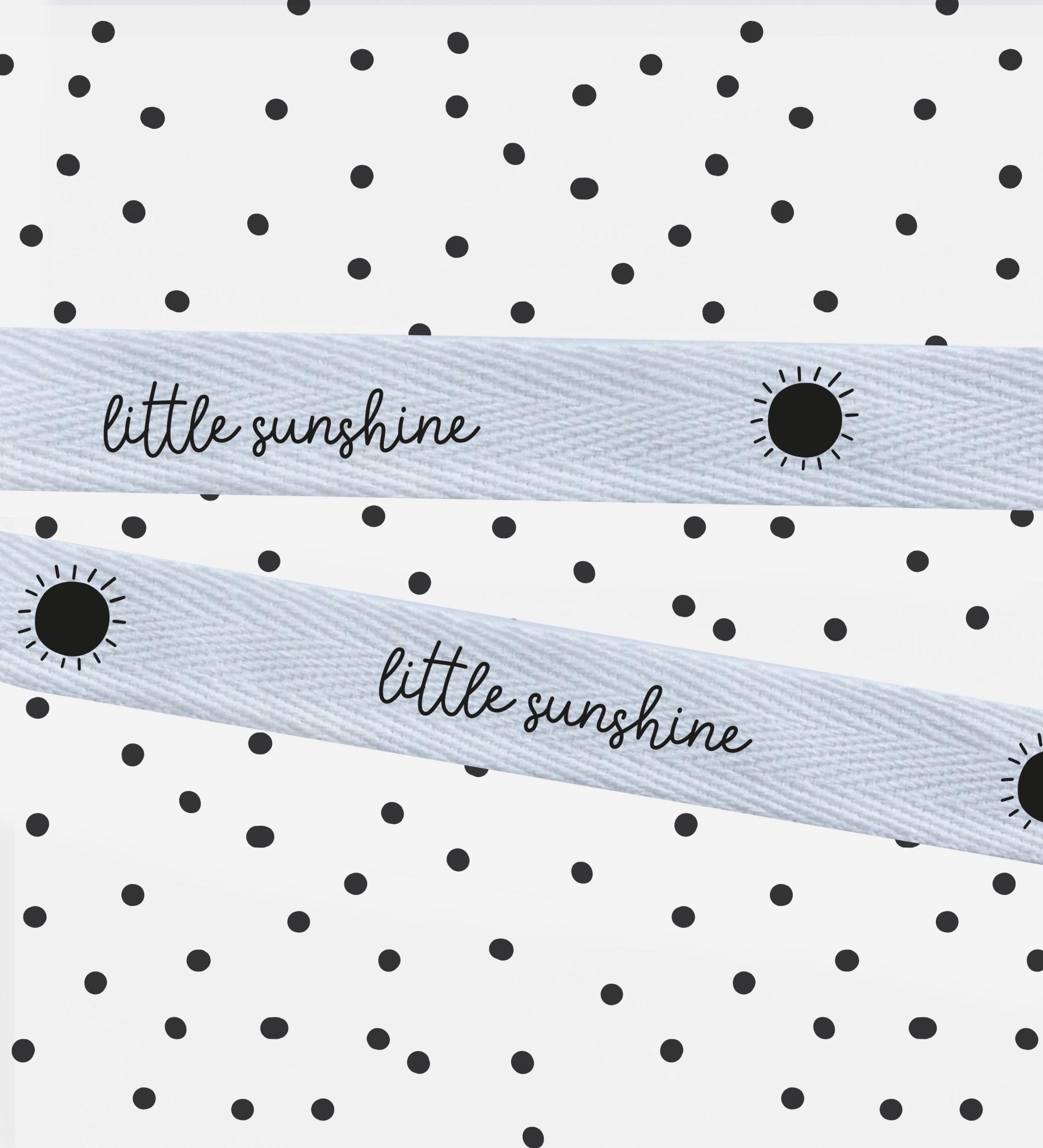 Baumwolle - Band - little sunshine *WEIß* - Paul & Clara