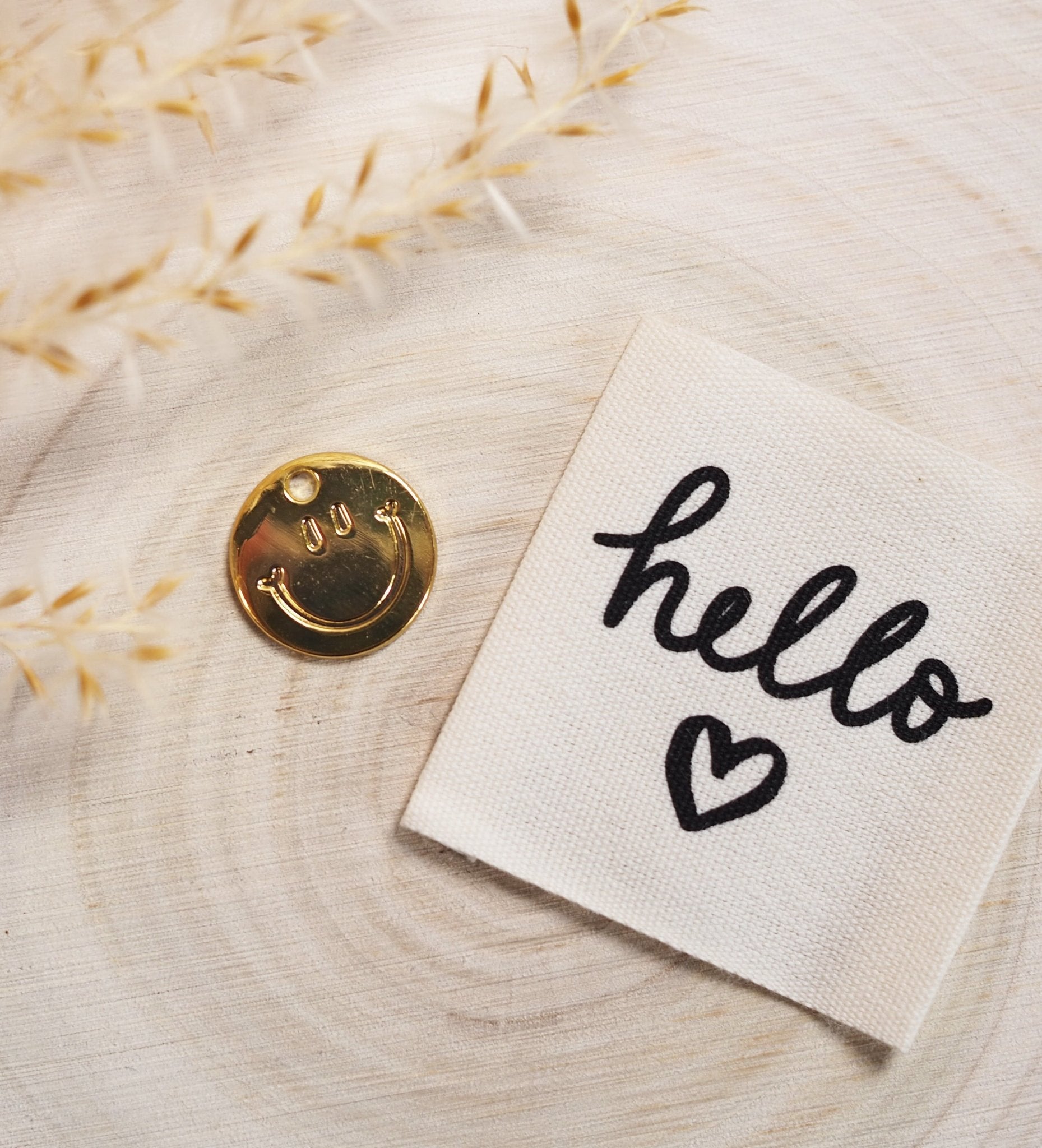 Baumwolllabel *hello* ecru - Paul & Clara