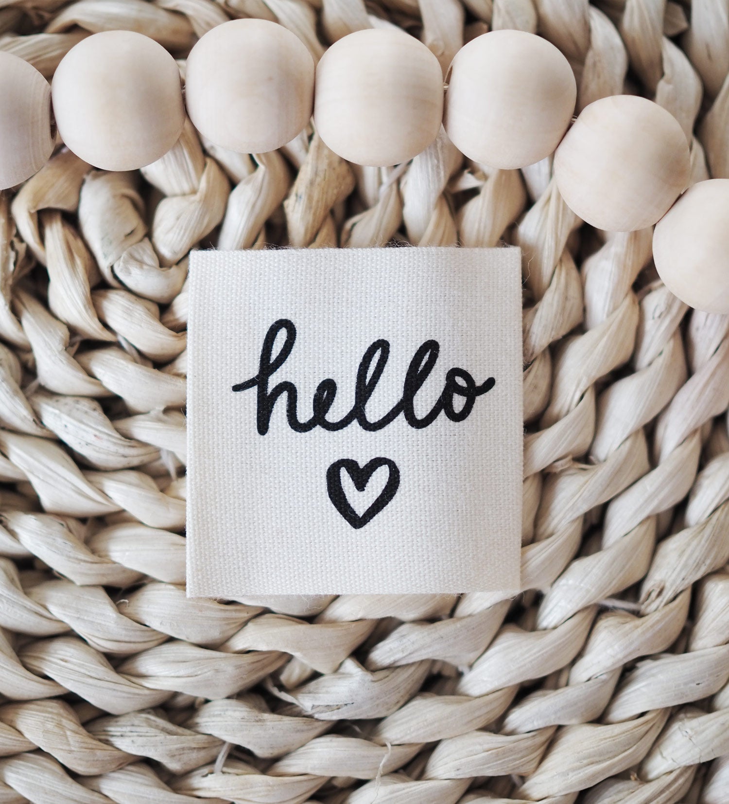 Baumwolllabel *hello* ecru - Paul & Clara