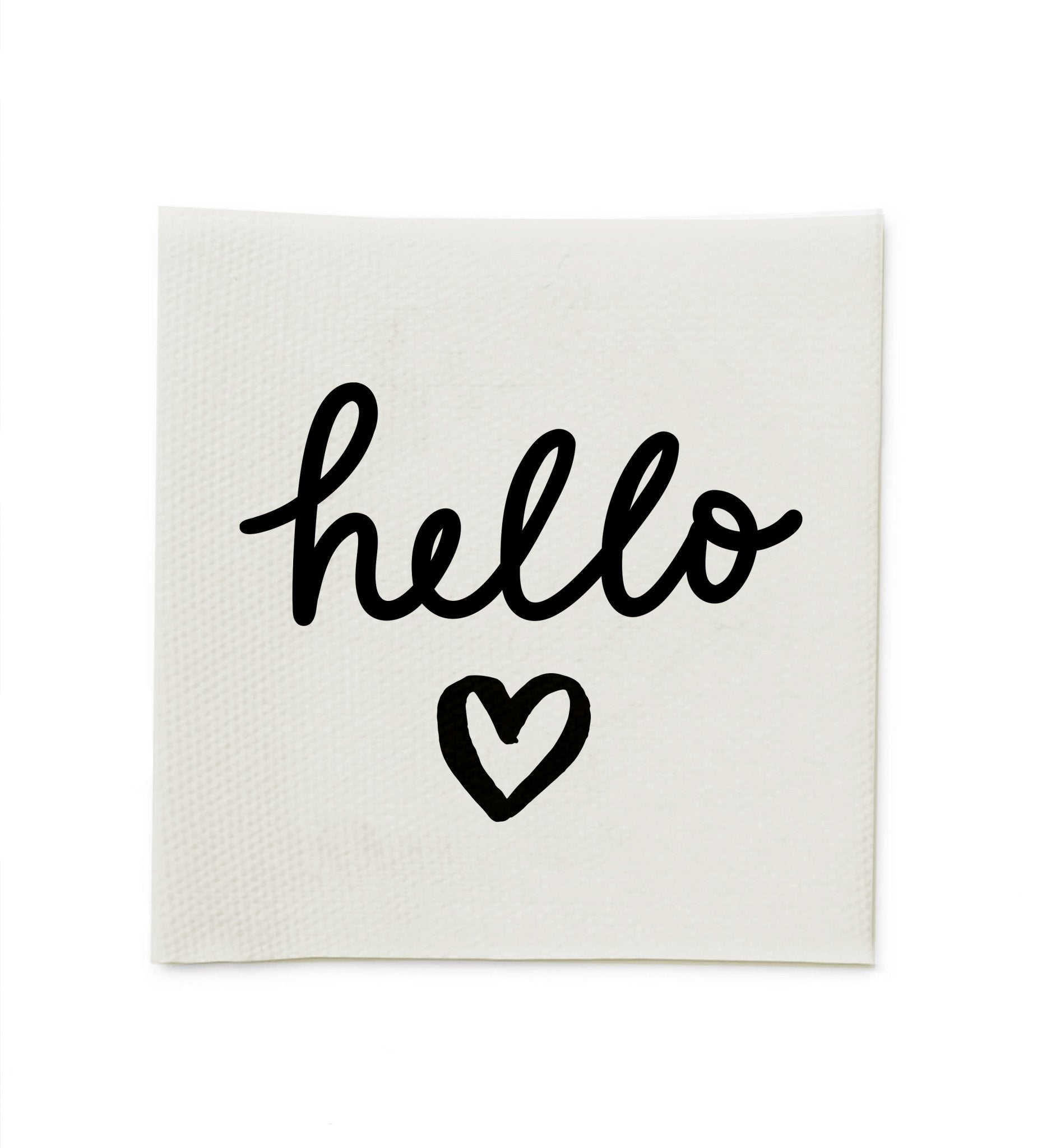 Baumwolllabel *hello* ecru - Paul & Clara