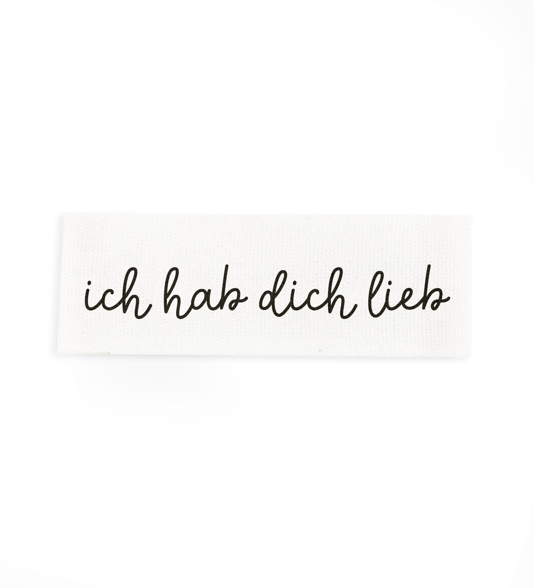Baumwolllabel *ich hab dich lieb* - WEIß - Paul & Clara