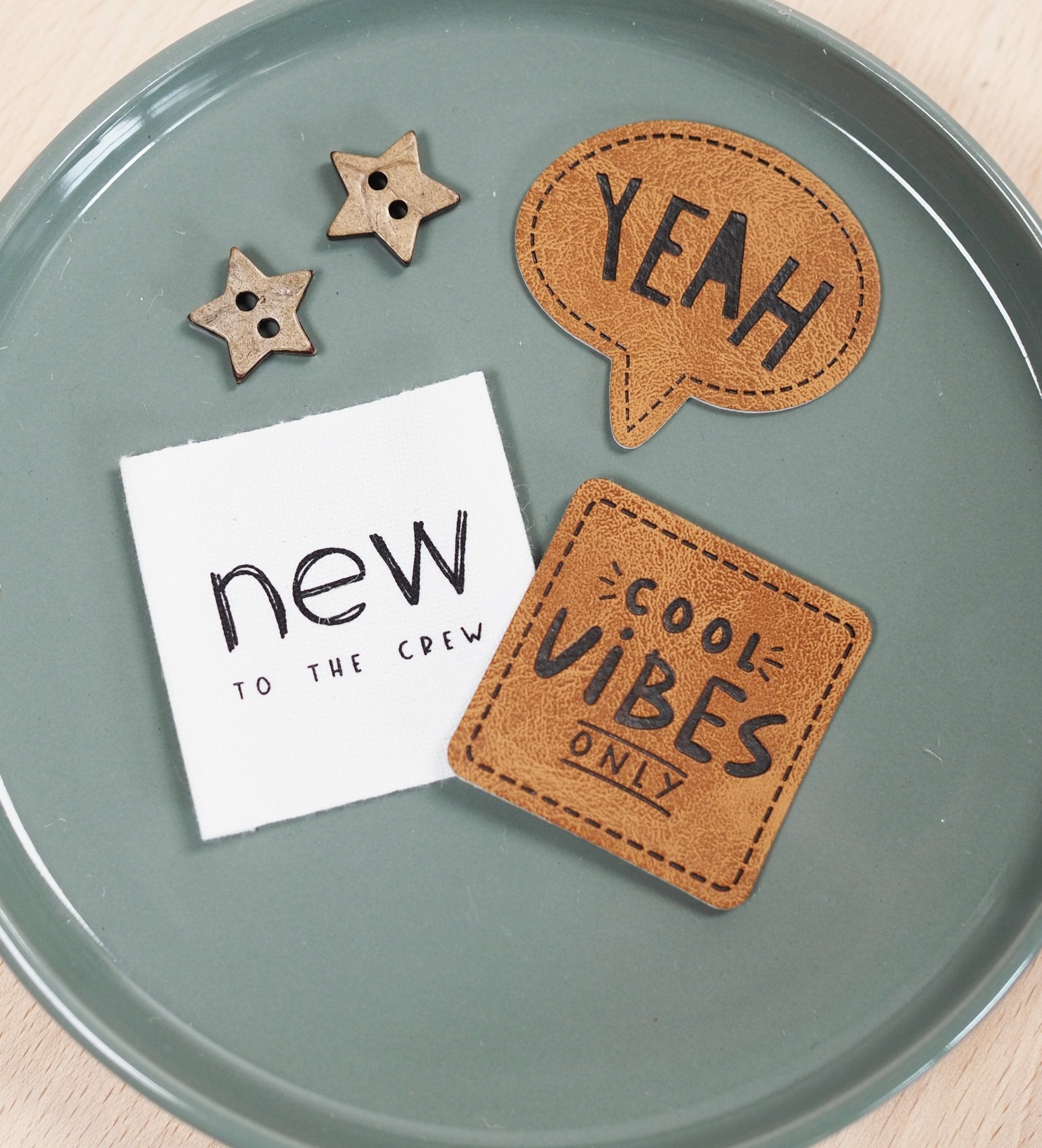 Baumwolllabel *new to the crew* - Paul & Clara