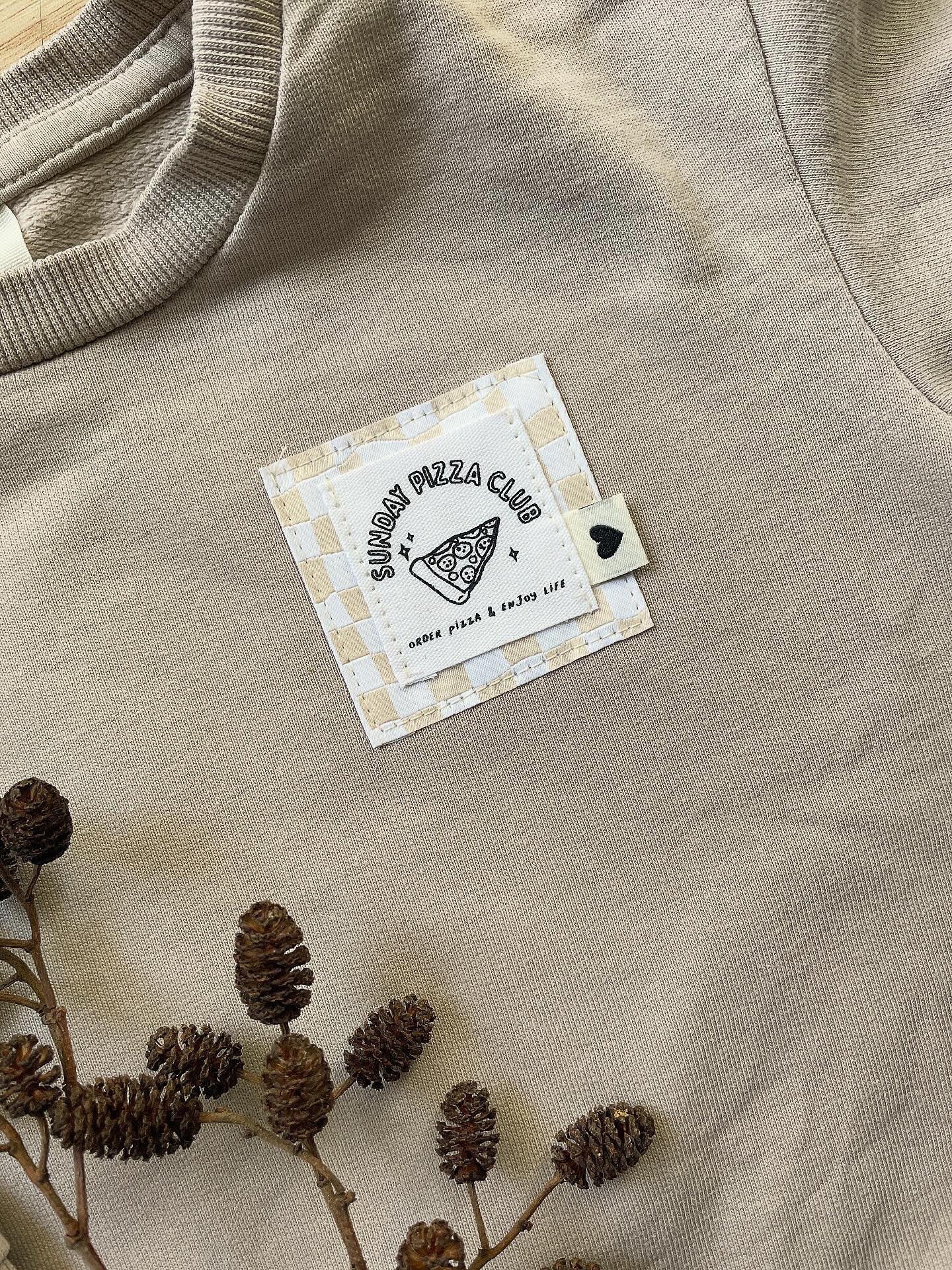 Baumwolllabel *sunday pizza club* - Paul & Clara