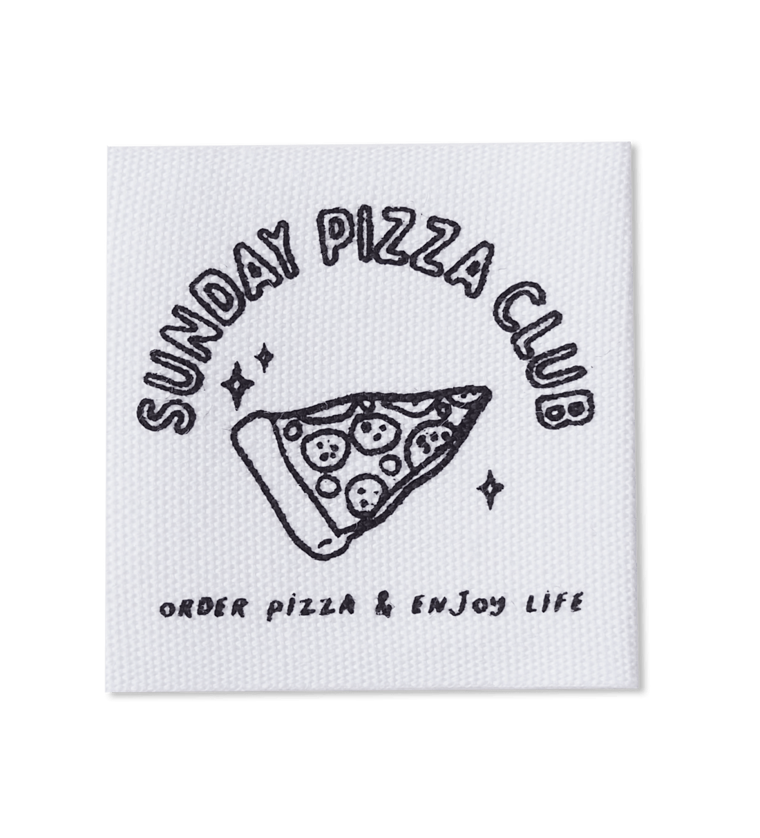 Baumwolllabel *sunday pizza club* - Paul & Clara