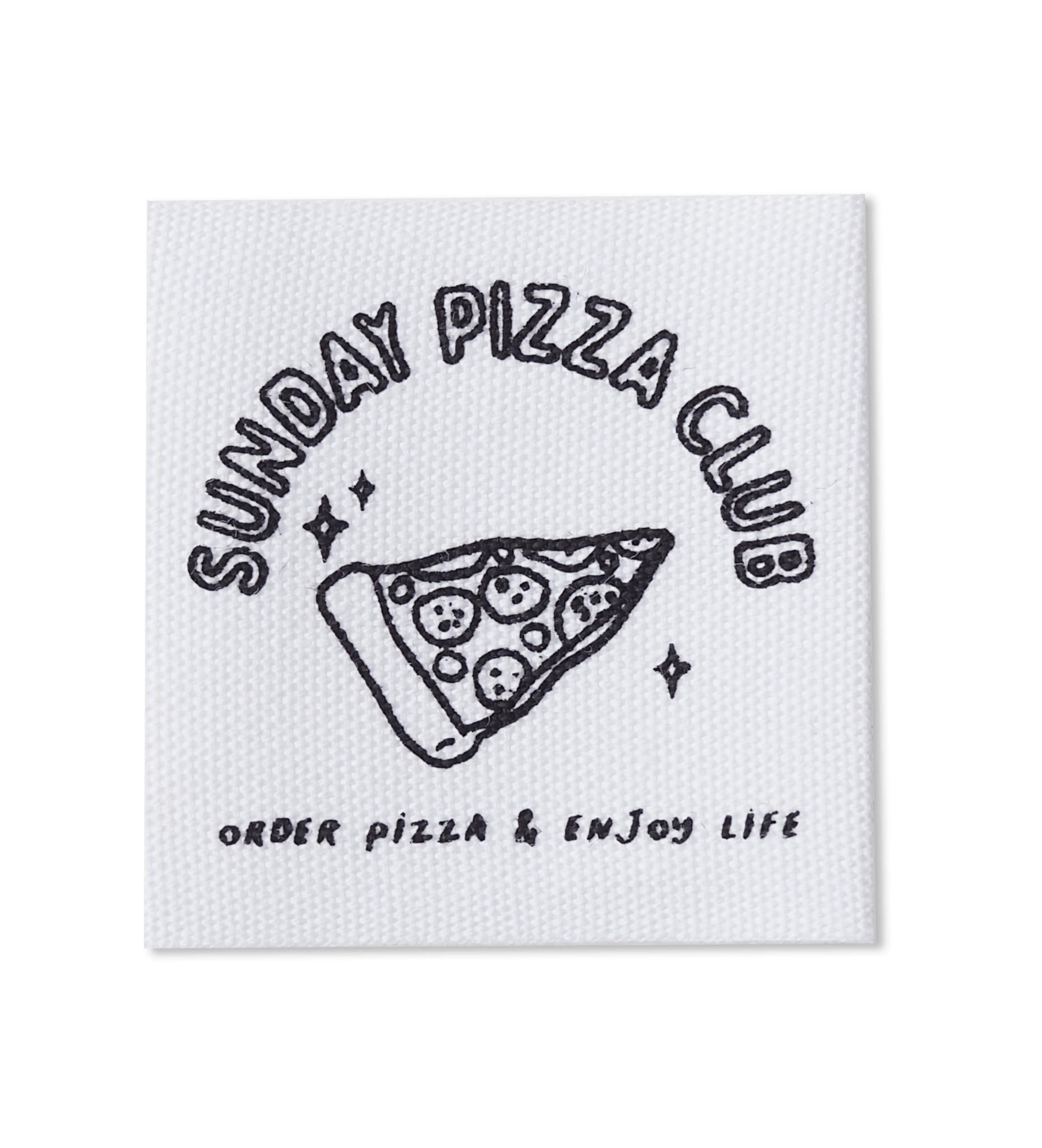 Baumwolllabel *sunday pizza club* - Paul & Clara