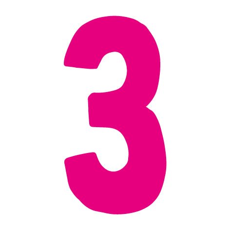 *BIRTHDAY-EDITION* Flock-Patch - Geburtstagszahlen -neonpink- *iron-on* - Paul & Clara