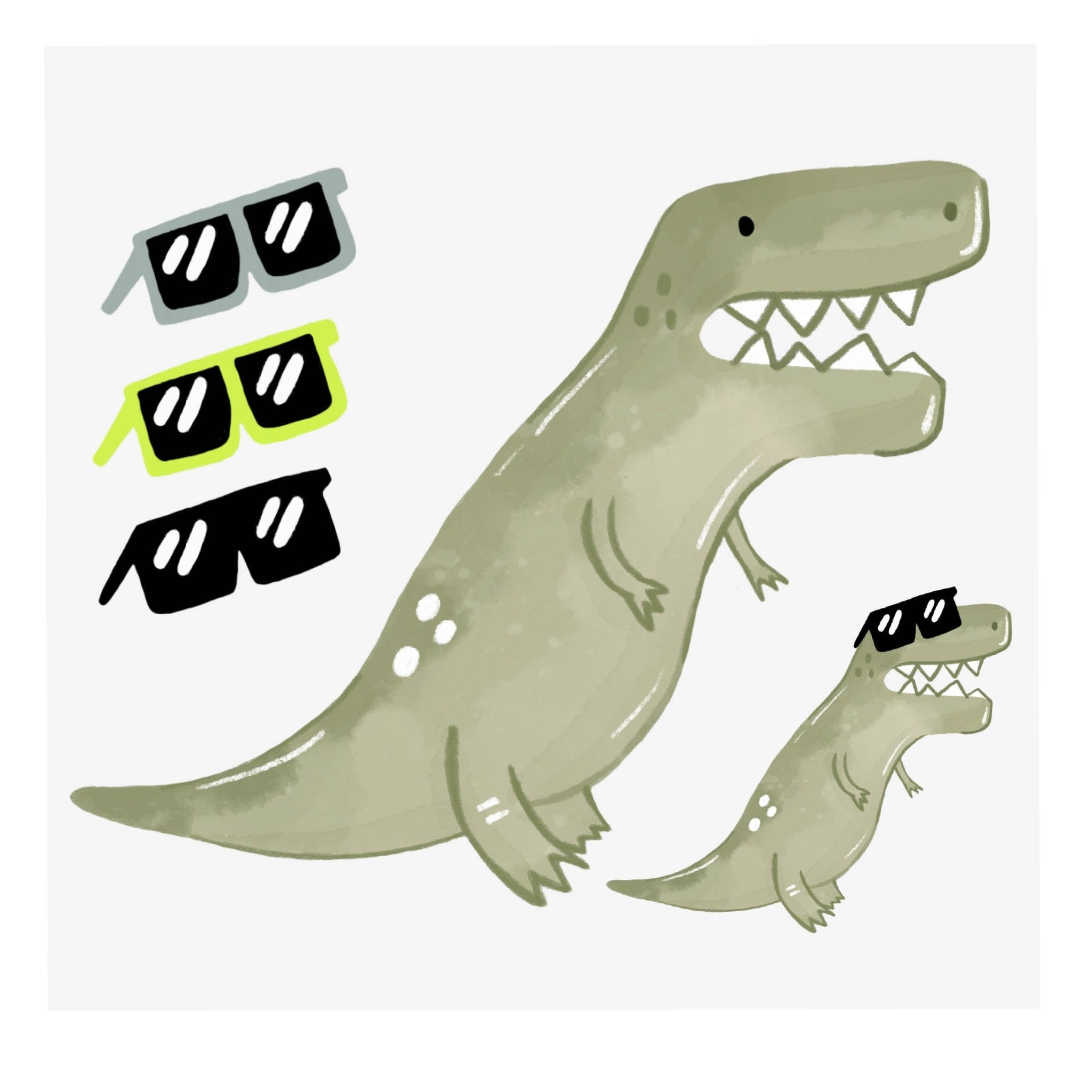 Bügelbild - Dino T - Rex - Paul & Clara