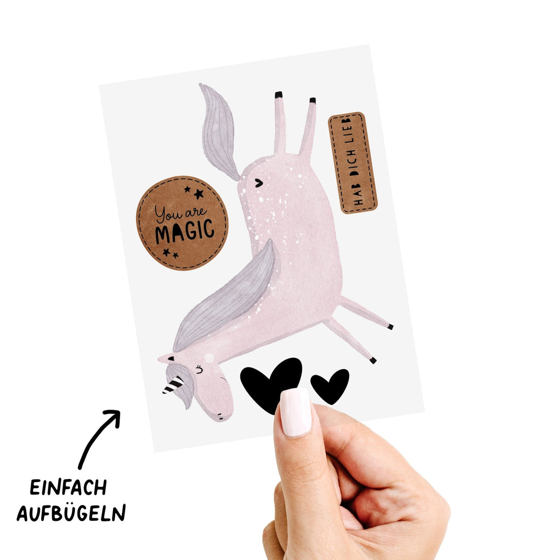 Bügelbild - Einhorn - A6 - Paul & Clara