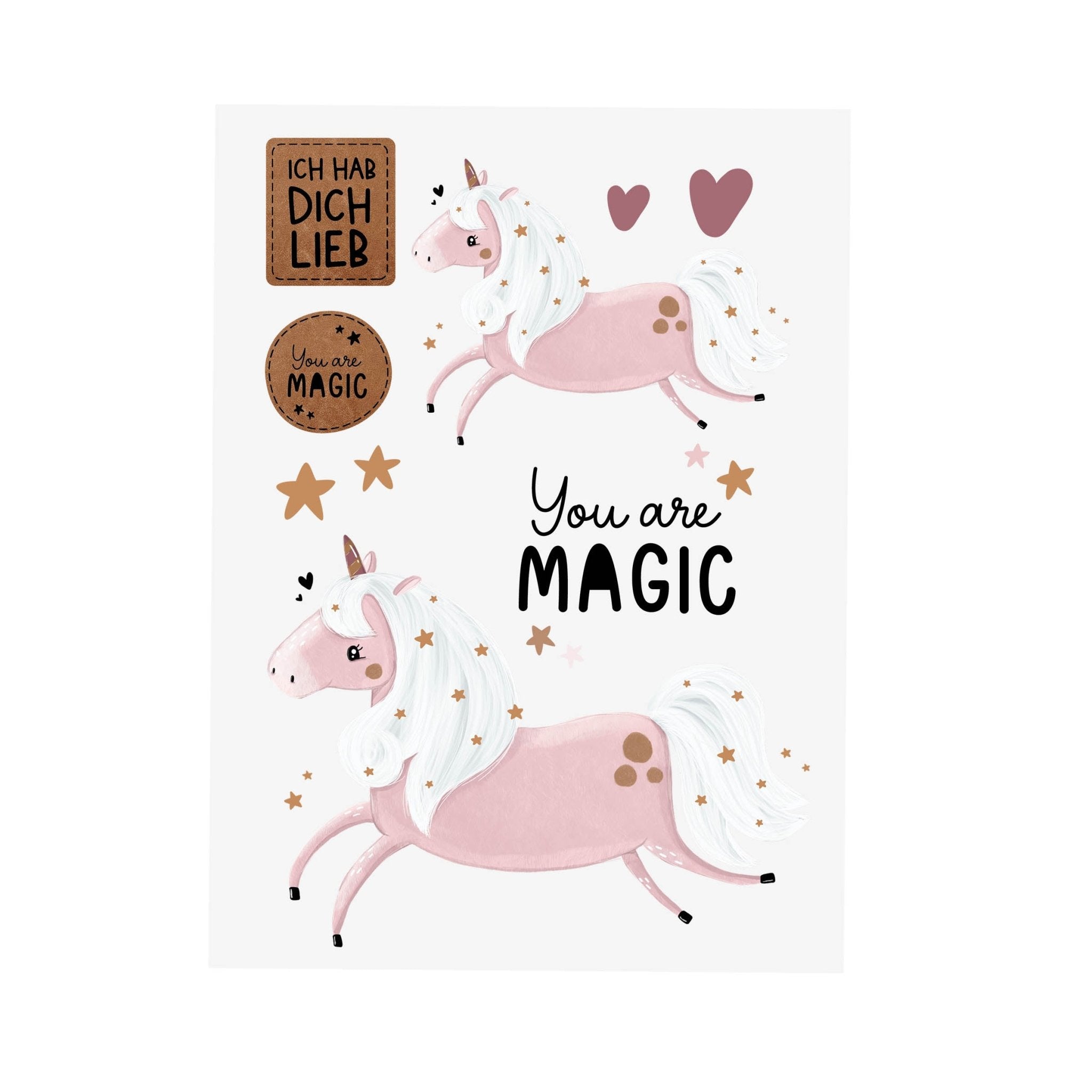 Bügelbild - Einhorn Stardust - A5 - Paul & Clara