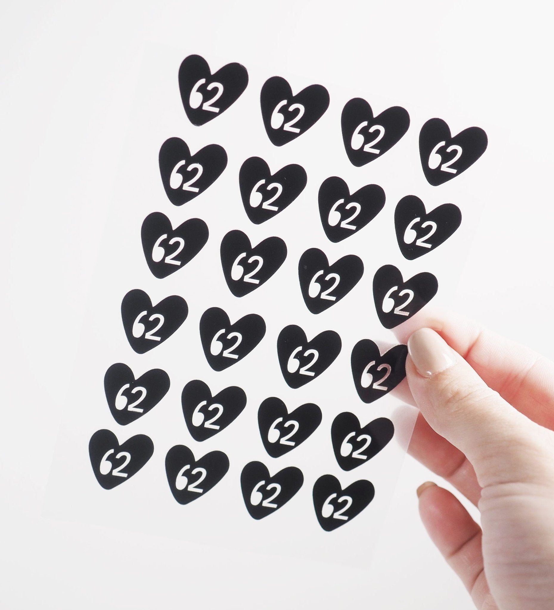 Bügelbild Größenlabel - Herz *74* - A6 - Paul & Clara