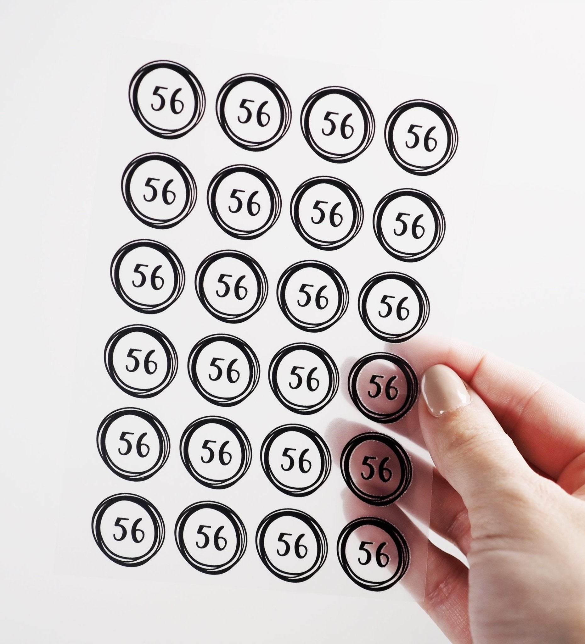 Bügelbild Größenlabel - Kreis *98* - A6 - Paul & Clara