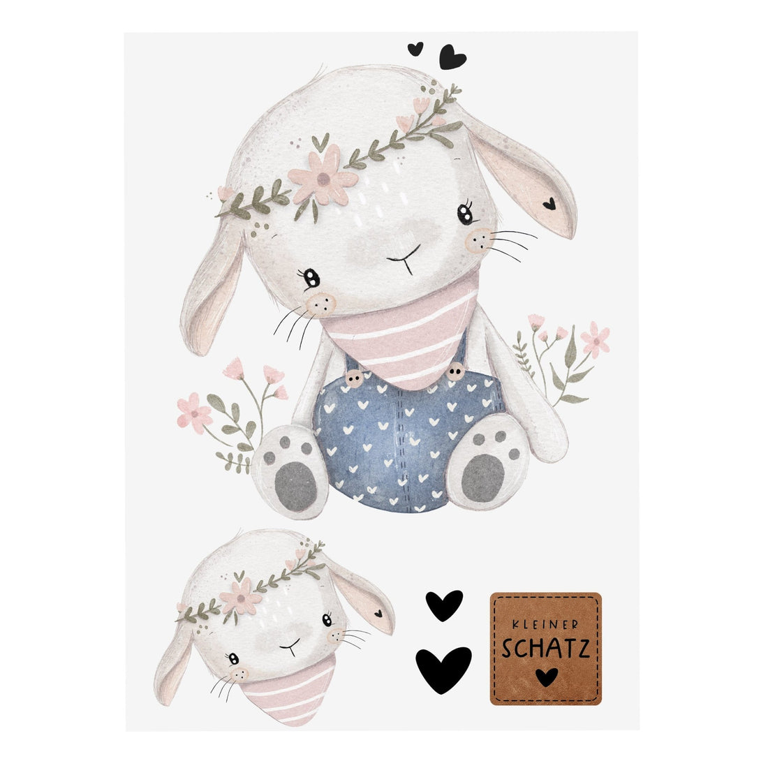 Bügelbild *Hase Clara* - A5 - Paul & Clara