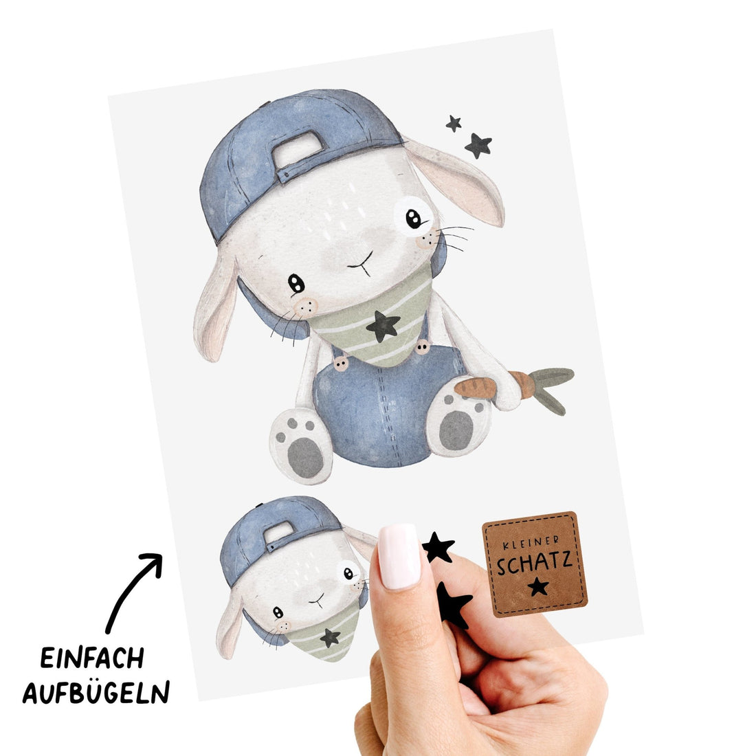Bügelbild *Hase Clars* - A5 - Paul & Clara