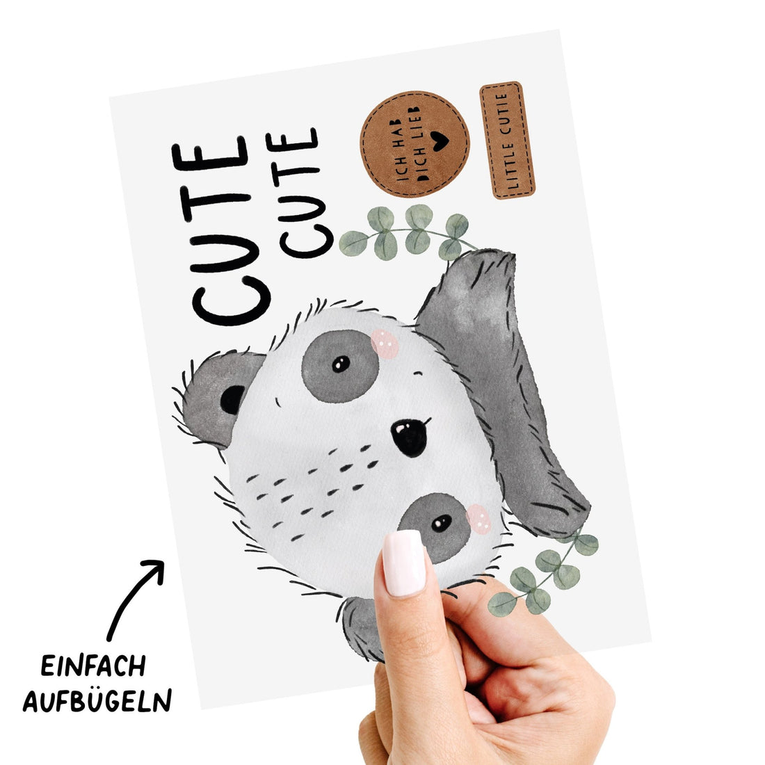 Bügelbild - Panda Paul - A5 - Paul & Clara