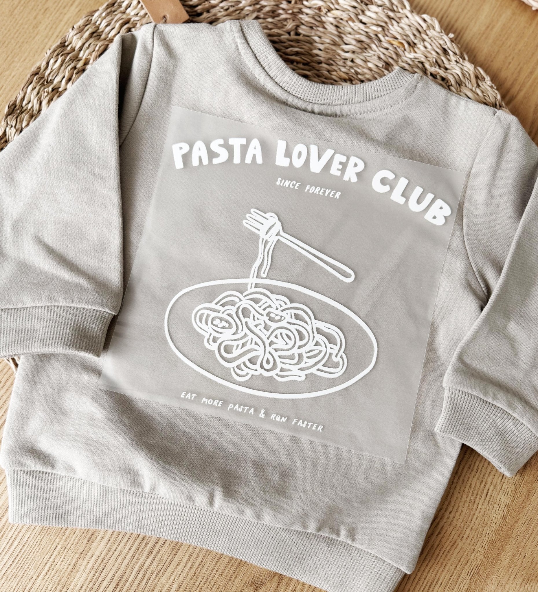 Bügelbild - Pasta Lover Club - Paul & Clara