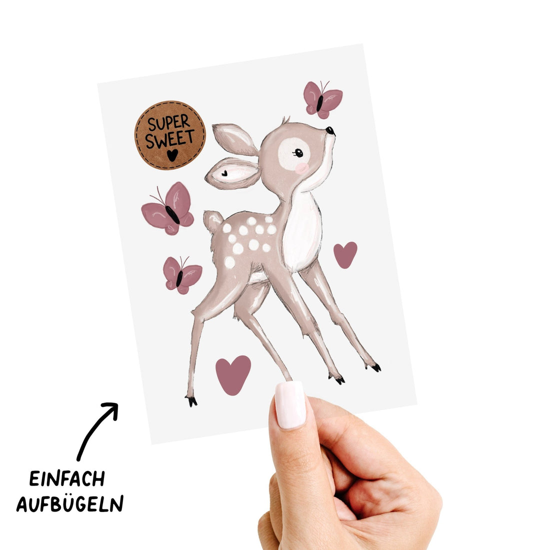 Bügelbild - Reh Bella - A6 - Paul & Clara