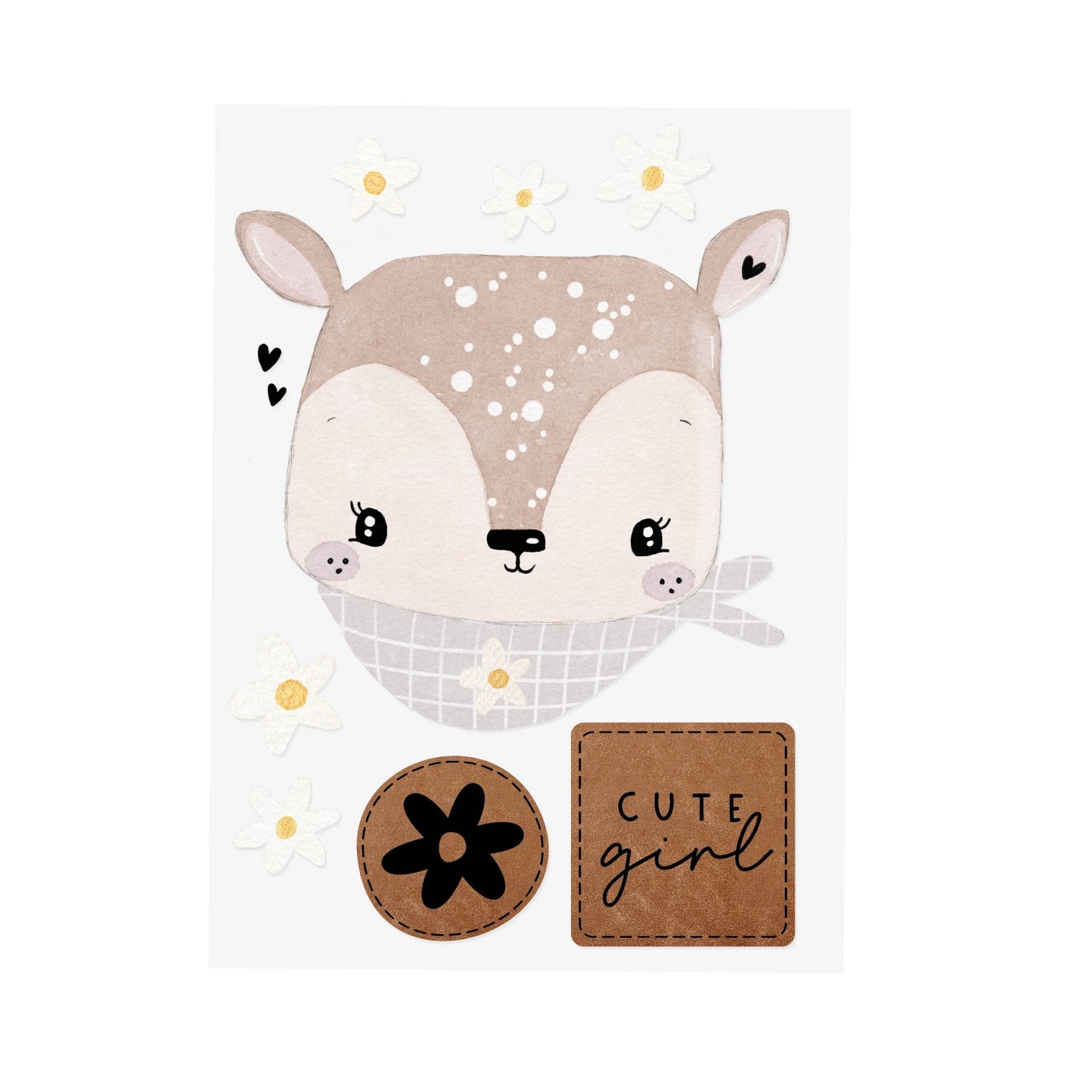 Bügelbild - Reh Rehnate - A6 - Paul & Clara