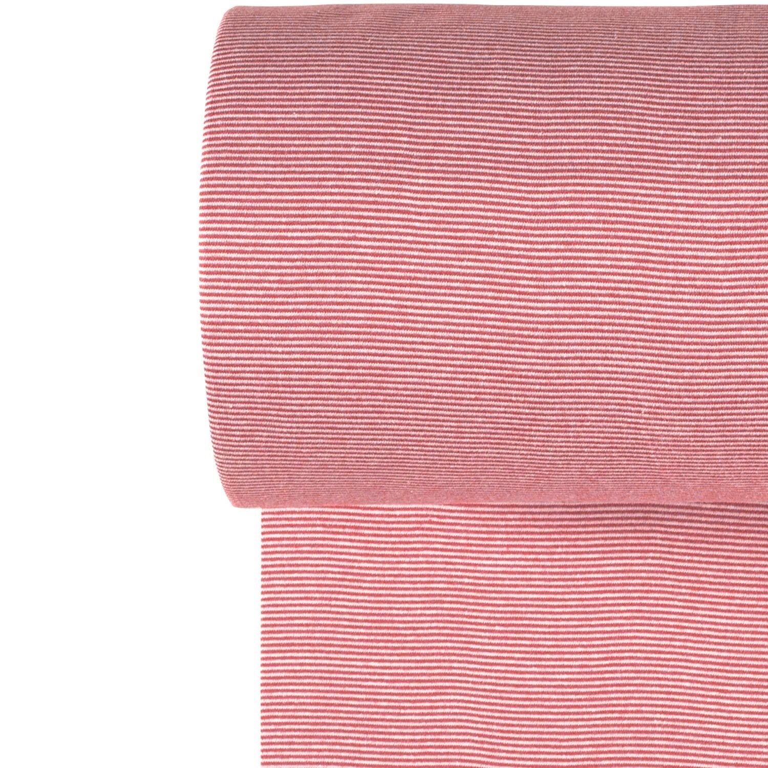 Bündchen - Mini - Streifen Rot/Weiß *Schlauchware* *AB 10 CM* - Paul & Clara