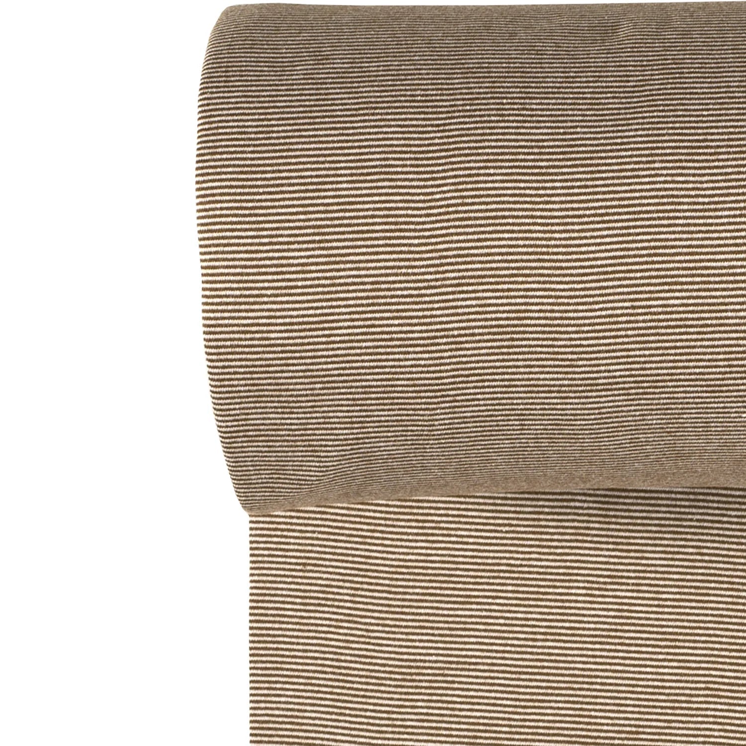 Bündchen - Streifen Mokka/Weiß *Schlauchware* *AB 10 CM* - Paul & Clara