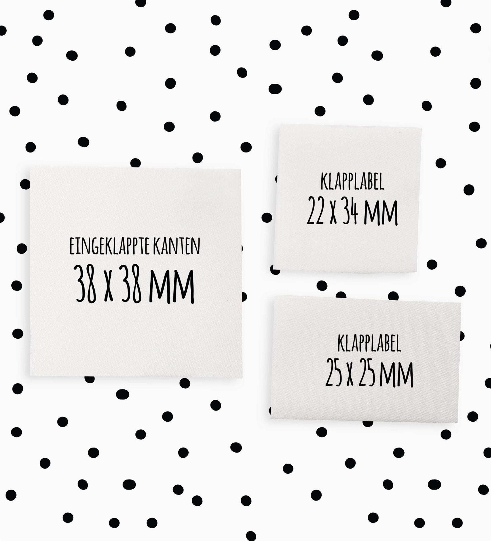 DIY Baumwolllabel Blanko *ecru* - SET - 3er Pack - Paul & Clara