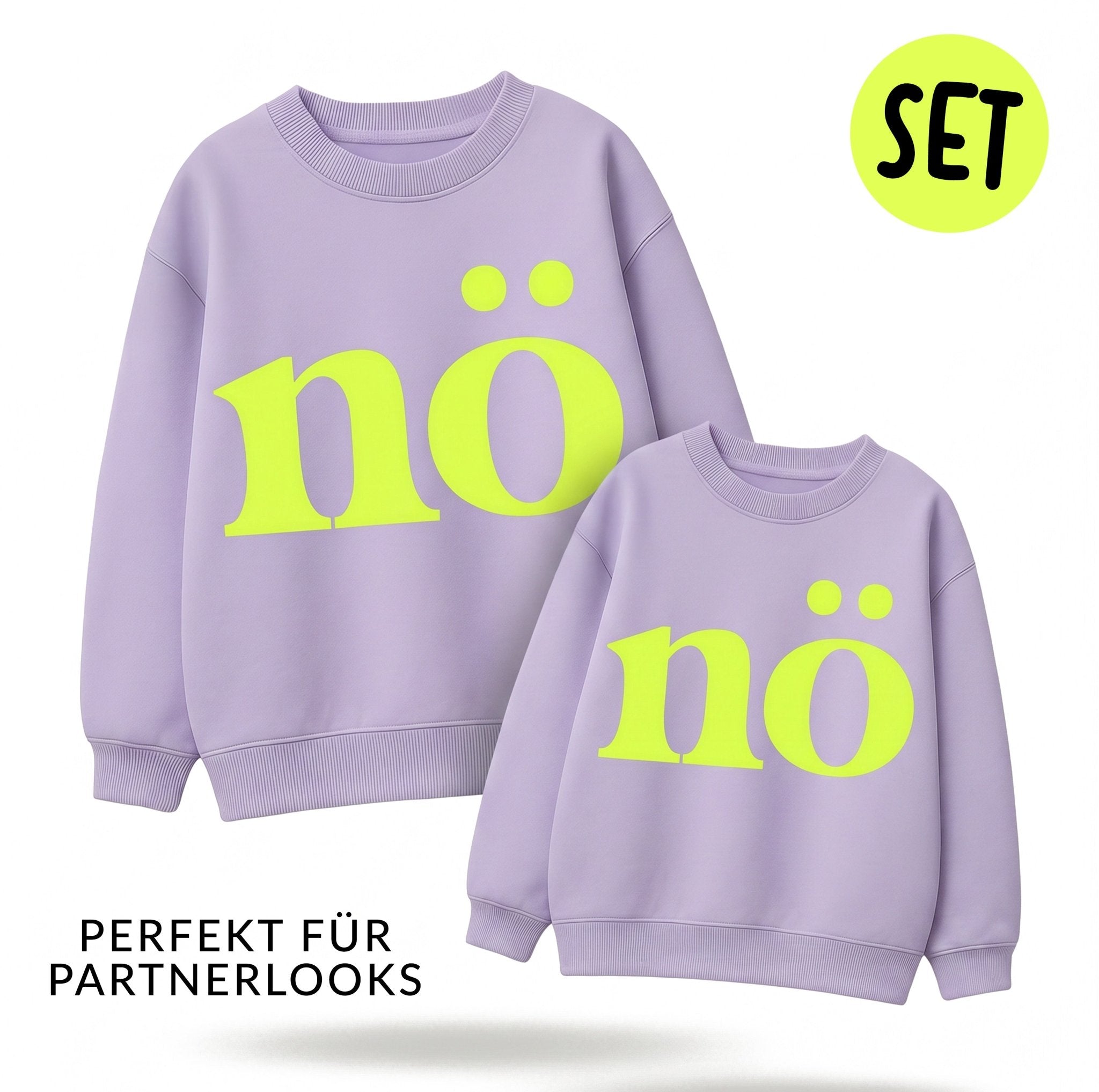 *FAMILY - SET* Flockpatch - nö - 2er Set (XXL + XL) - Paul & Clara