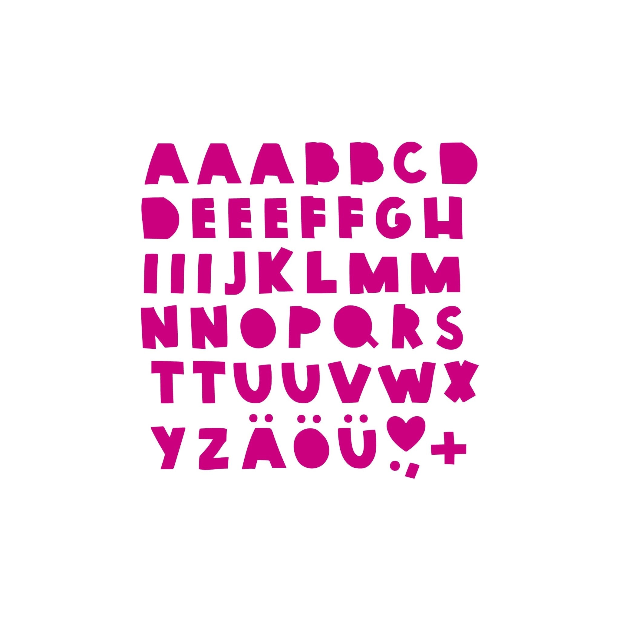 Flock - Patch - ABC Buchstaben *iron - on* - Paul & Clara