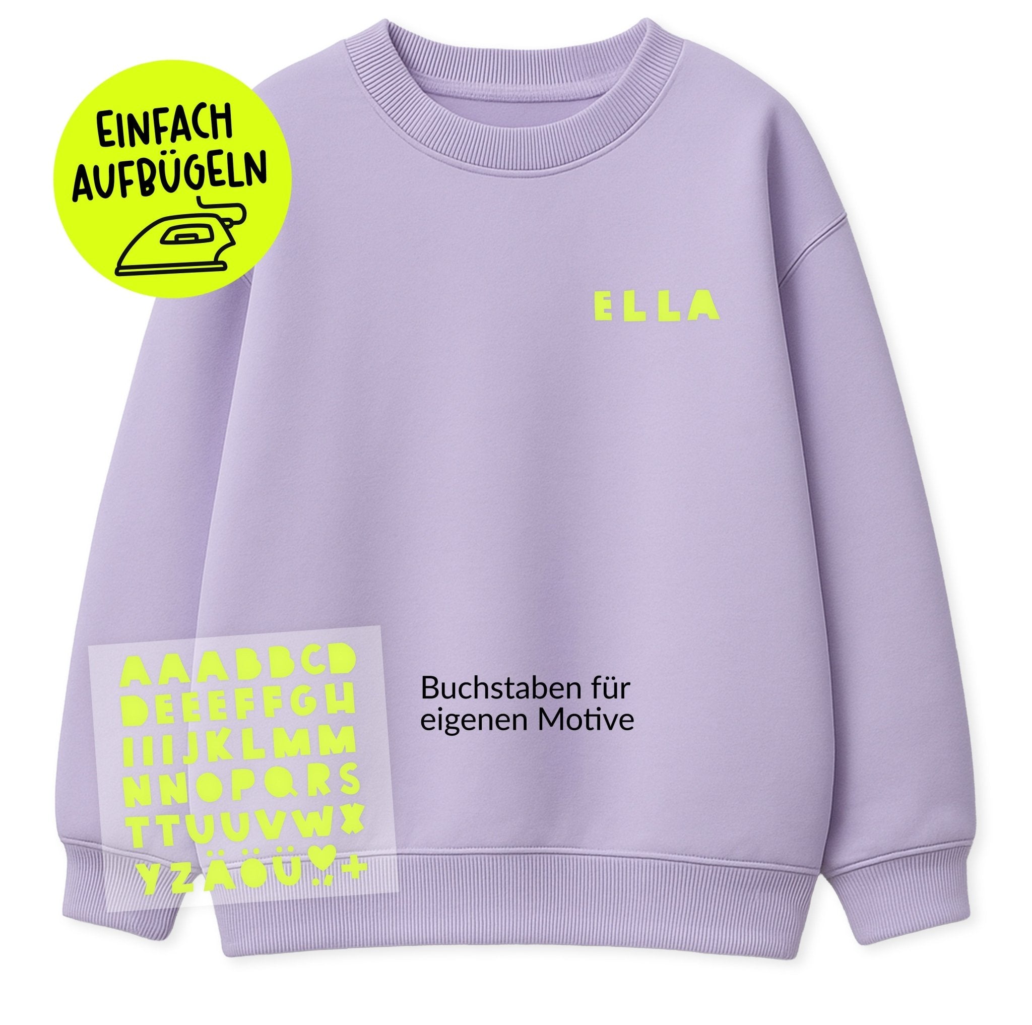 Flock - Patch - ABC Buchstaben *iron - on* - Paul & Clara