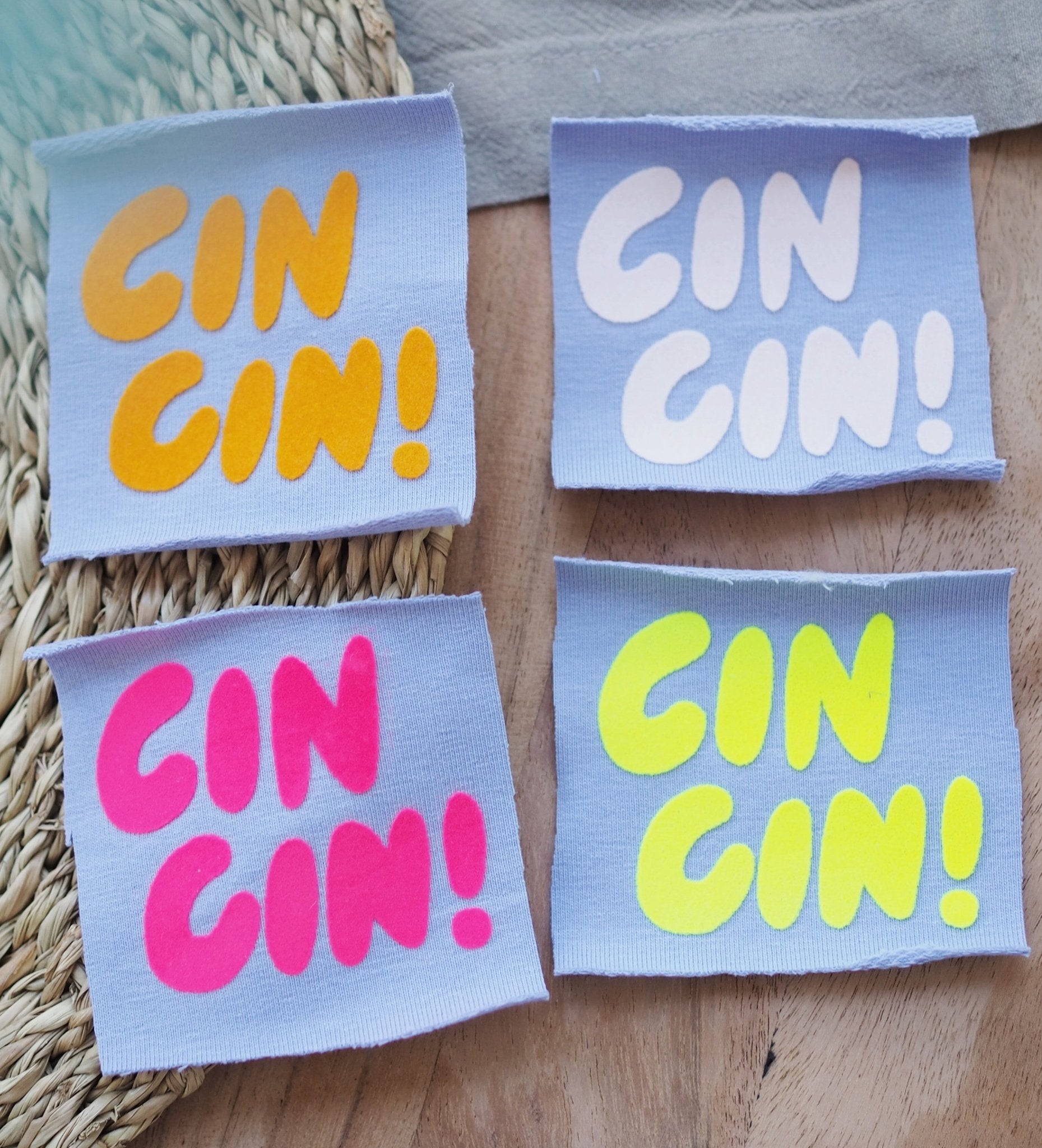 Flock - Patch - cin cin! *iron - on* - Paul & Clara