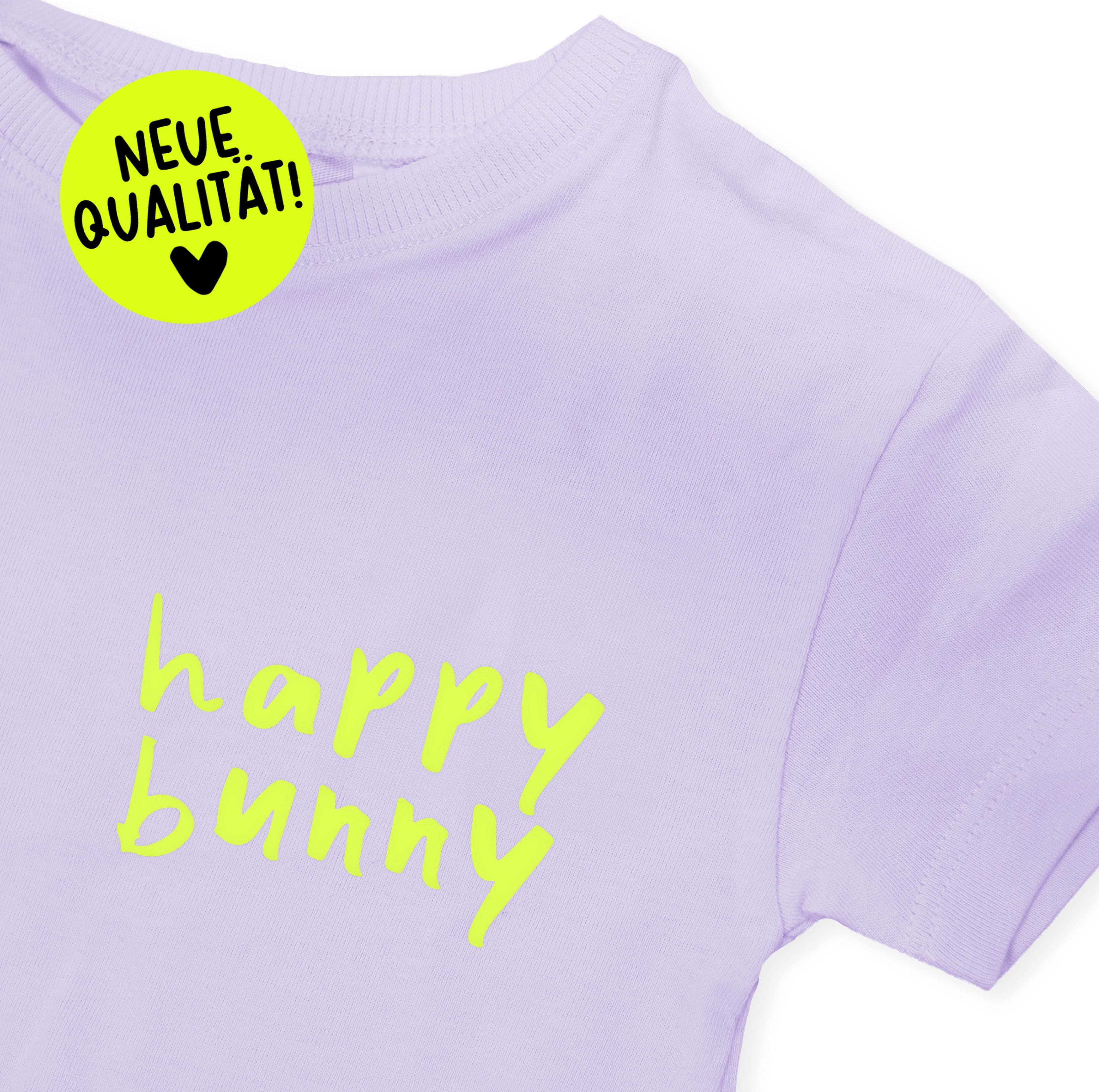 SPECIAL-EDITION! Flock-Patch - happy bunny *iron-on*