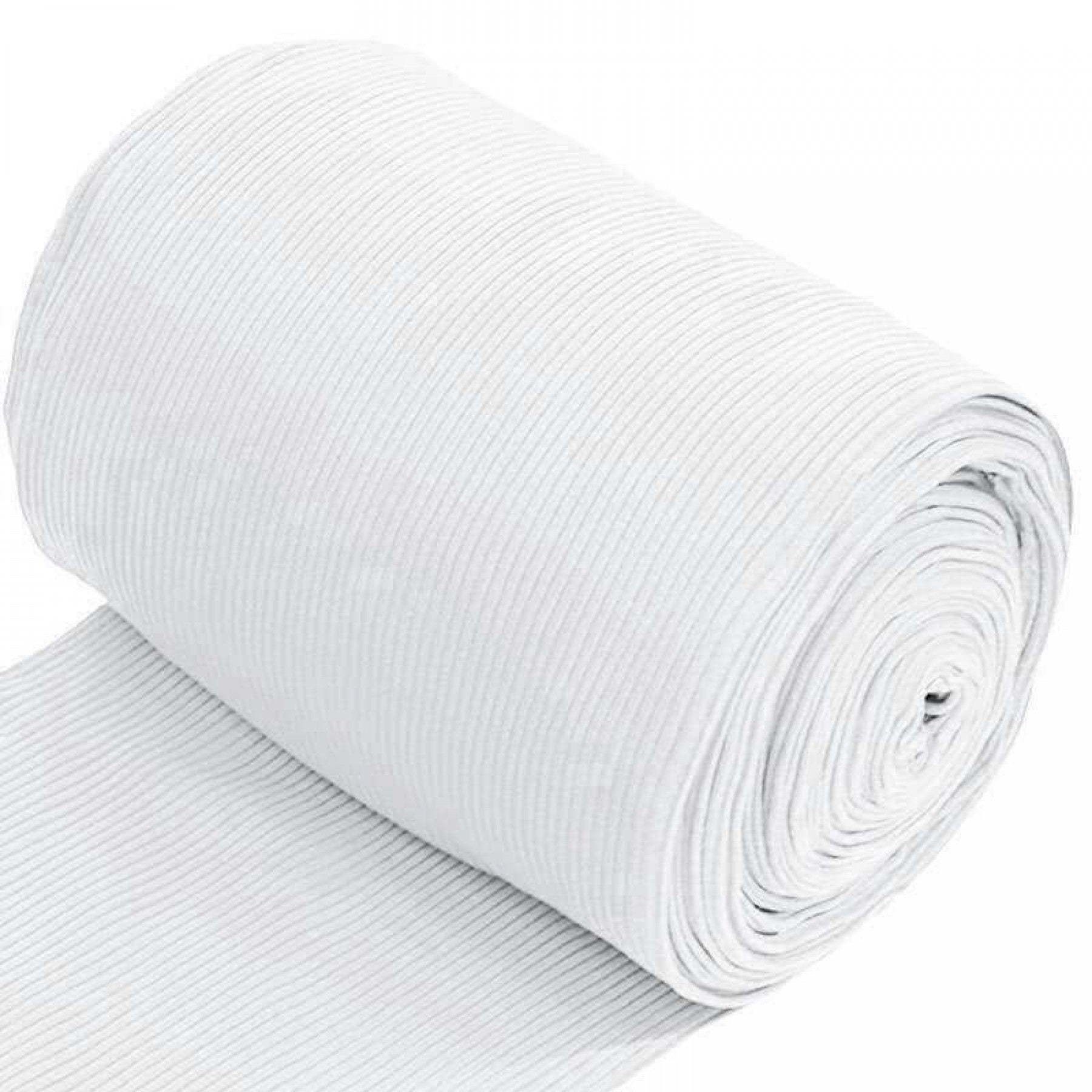 Hipster Bündchen XXL - Weiß *Schlauchware* *AB 10 CM* - Paul & Clara