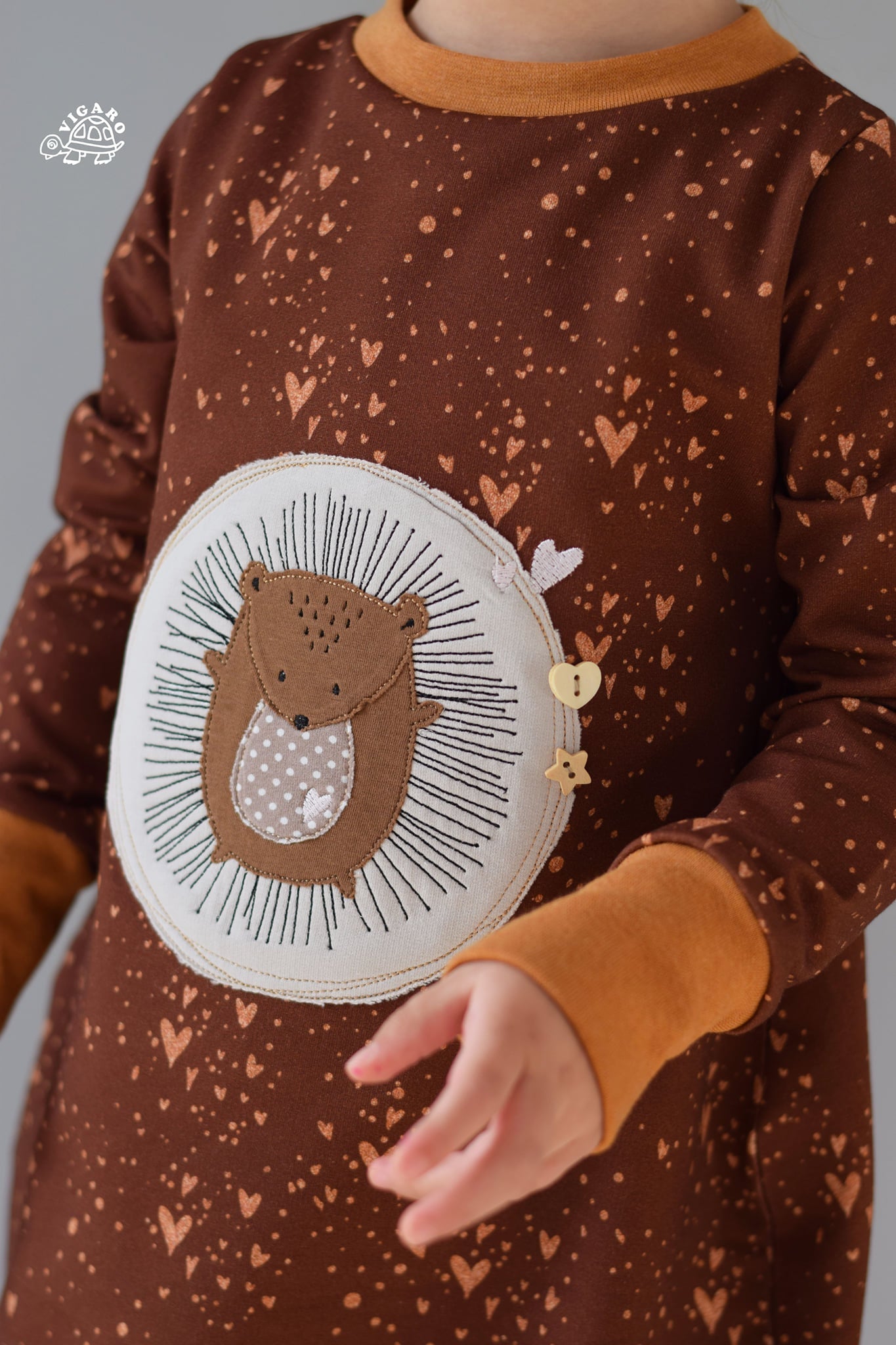 Holzknöpfe *Stern* - 10 Stück - Paul & Clara