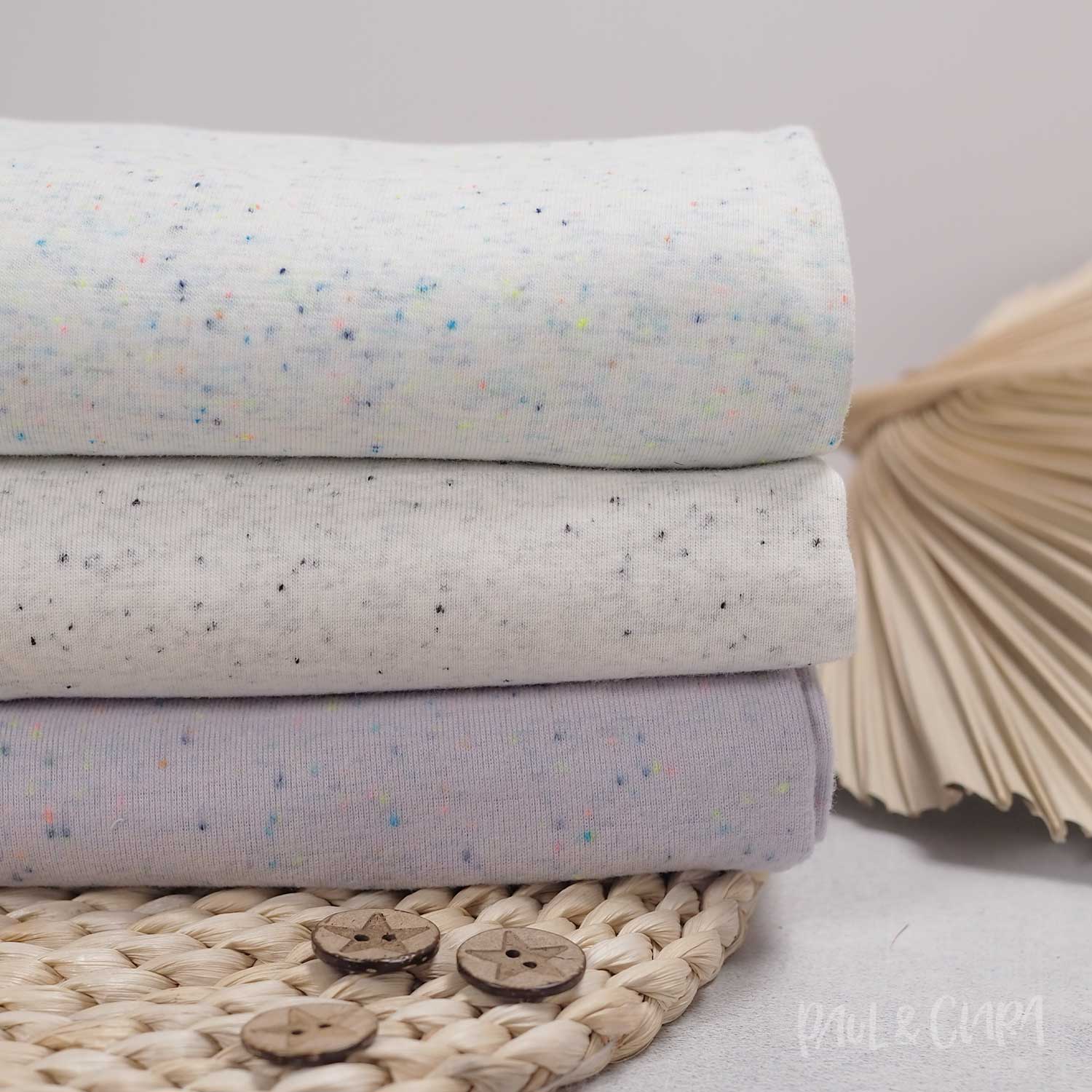 Jersey meliert - Hellgrau - Paul & Clara