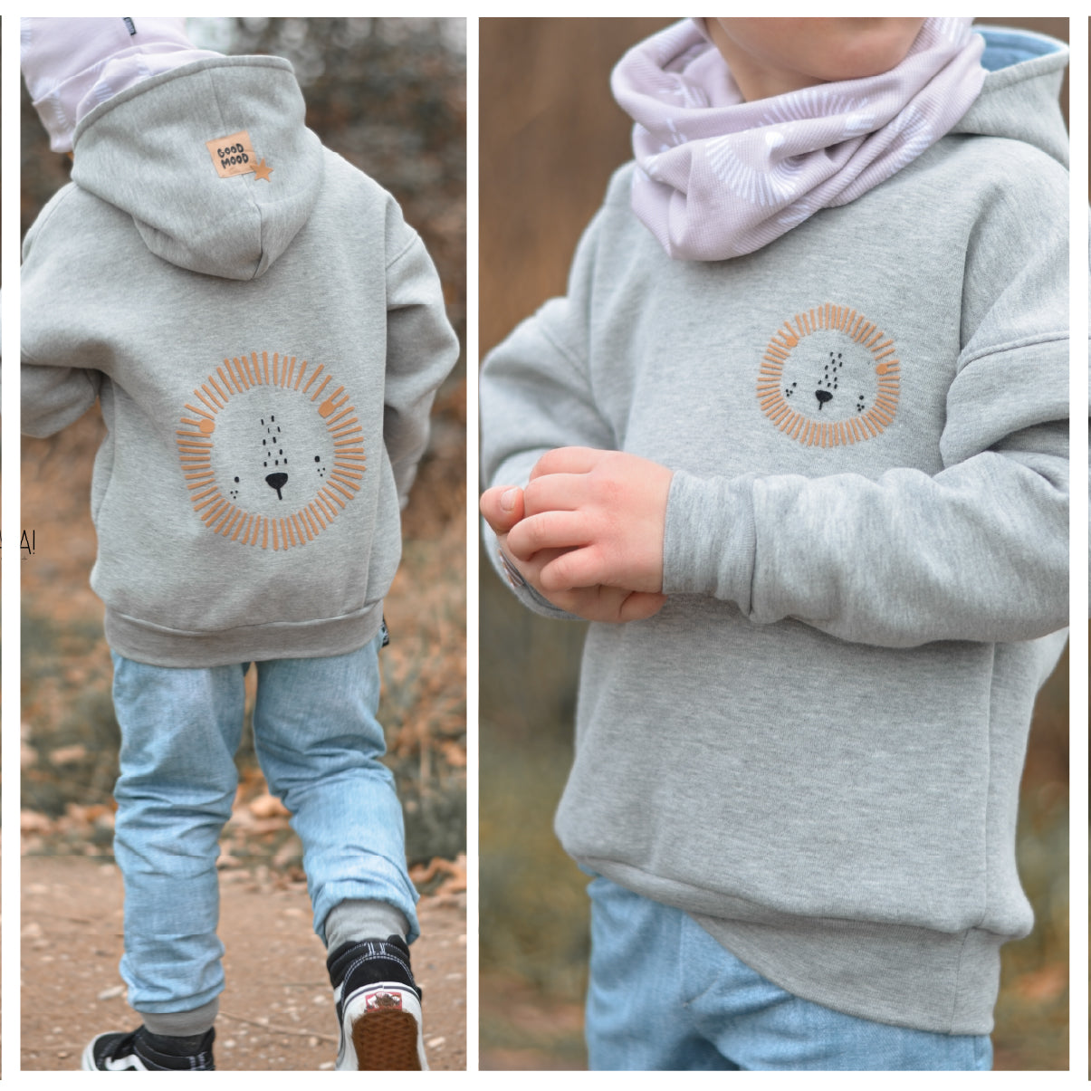 Flock-Patch - Löwe *iron-on* - Paul & Clara