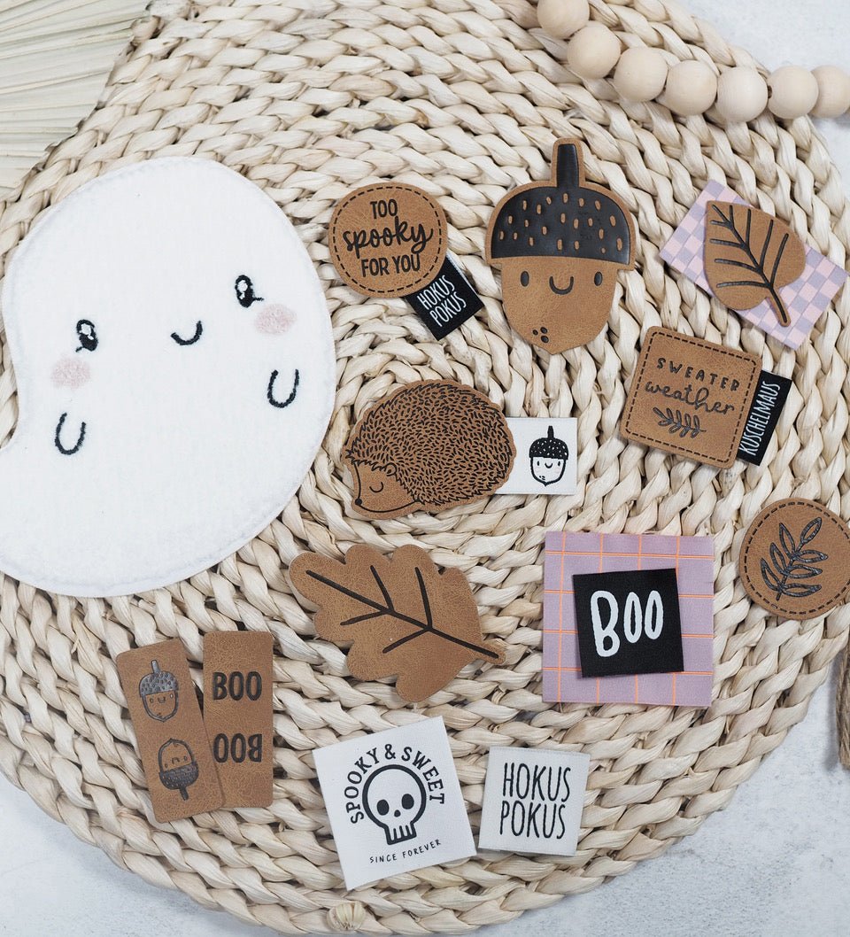 Klapp - Kunstlederlabel - Eichel - Paul & Clara