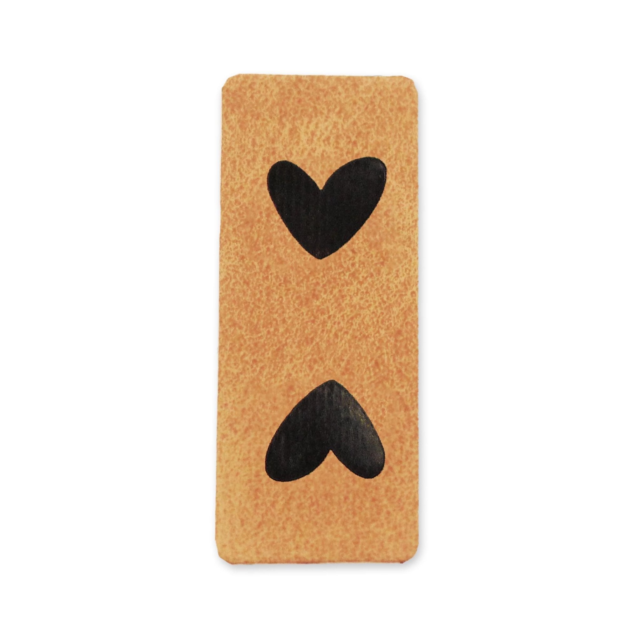 Klapp - Kunstlederlabel - herz - Paul & Clara